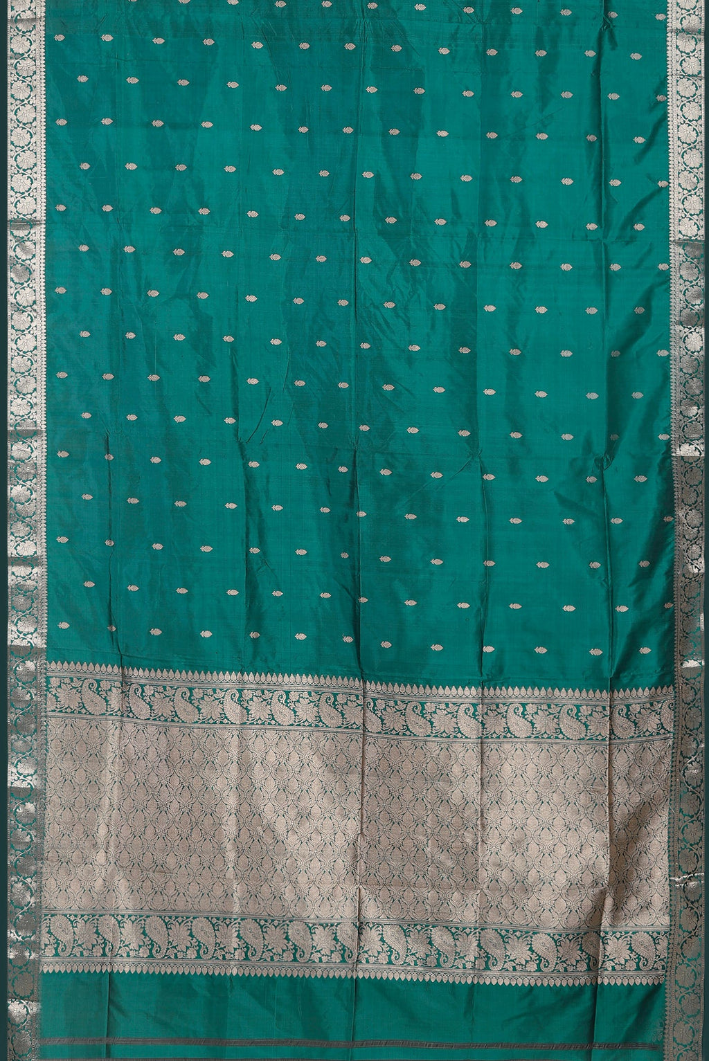 Green Banarasi Katan Silk Saree