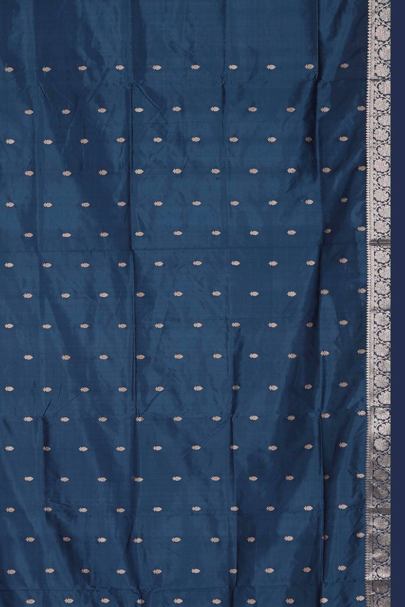 Blue Banarasi Katan Silk Saree