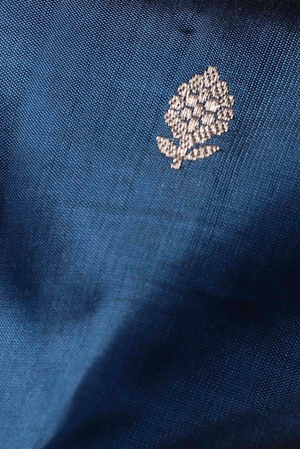 Blue Banarasi Katan Silk Saree