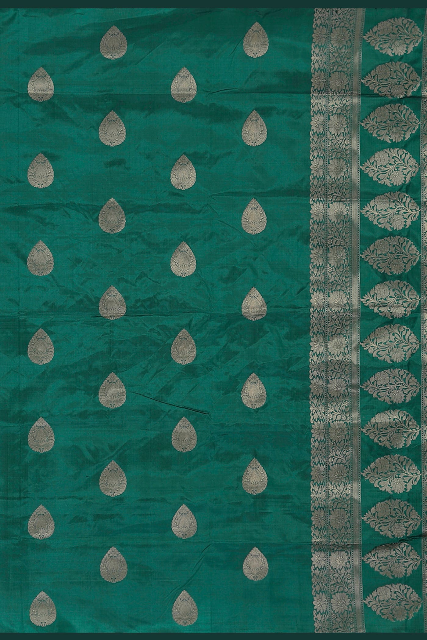 Green Banarasi Katan Silk Saree