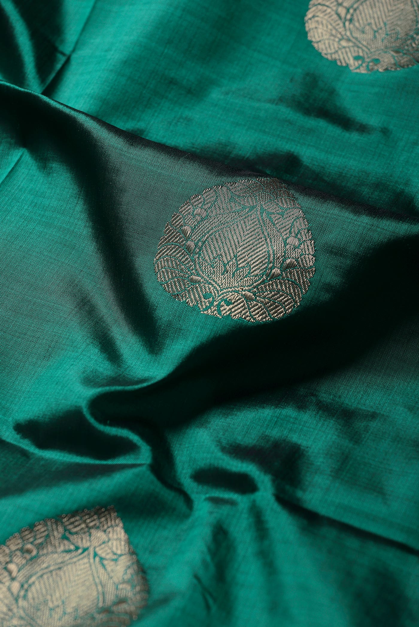 Green Banarasi Katan Silk Saree