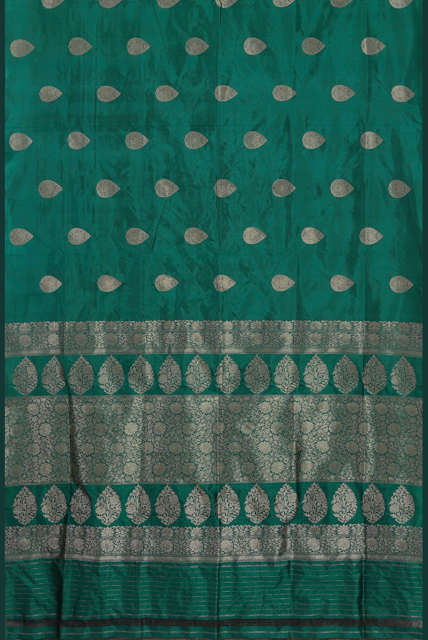 Green Banarasi Katan Silk Saree