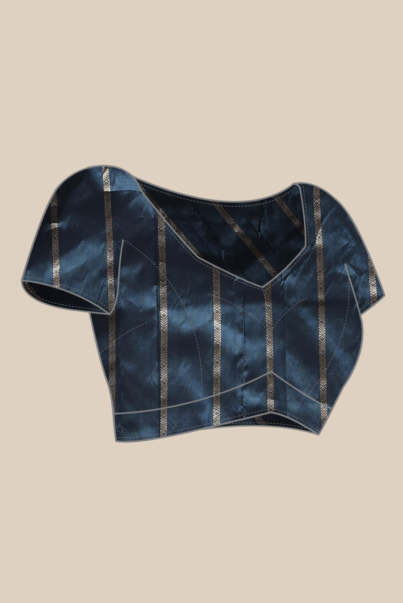 Blue Banarasi Katan Silk Saree