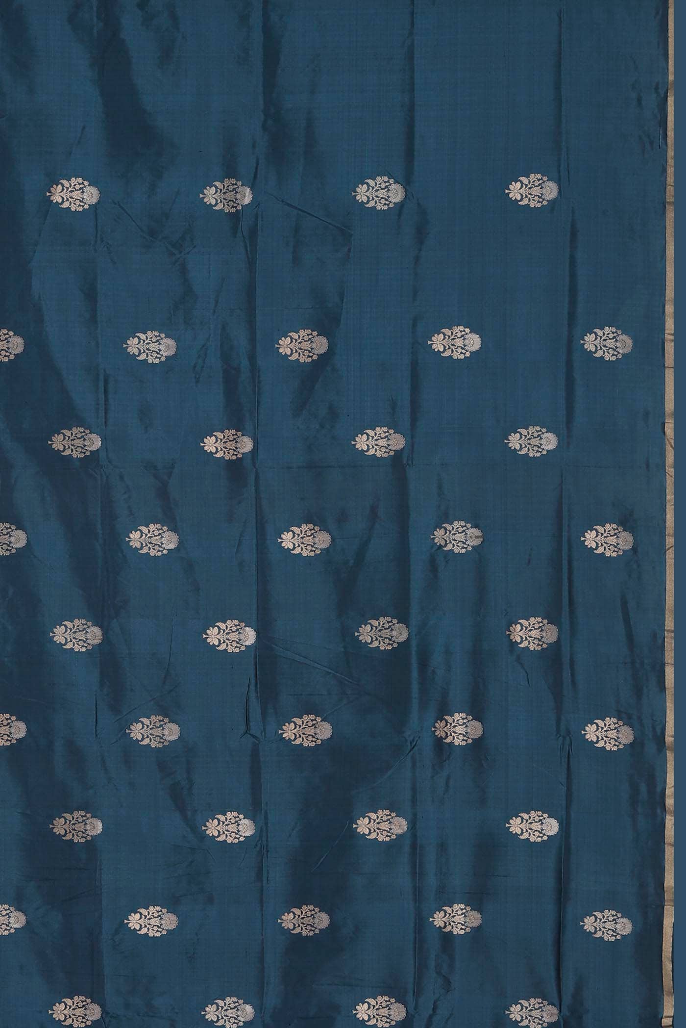 Blue Banarasi Katan Silk Saree