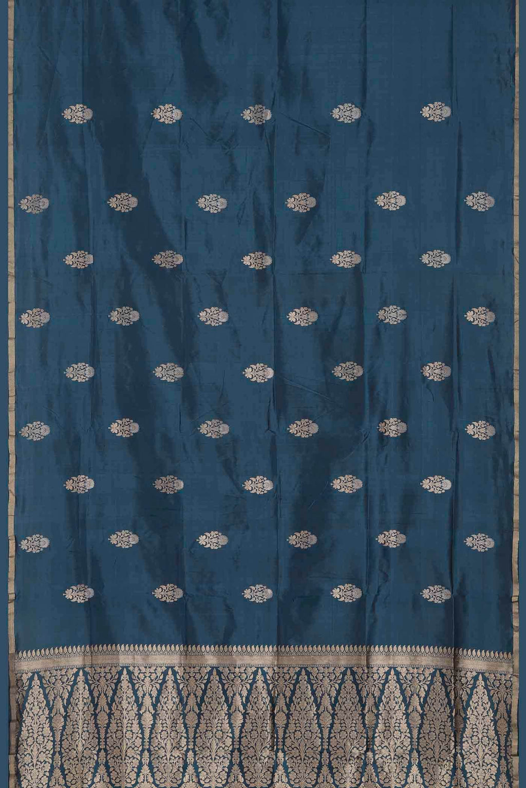 Blue Banarasi Katan Silk Saree
