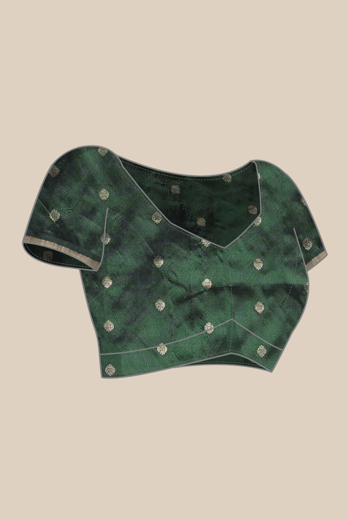 Green Banarasi Katan Silk Saree