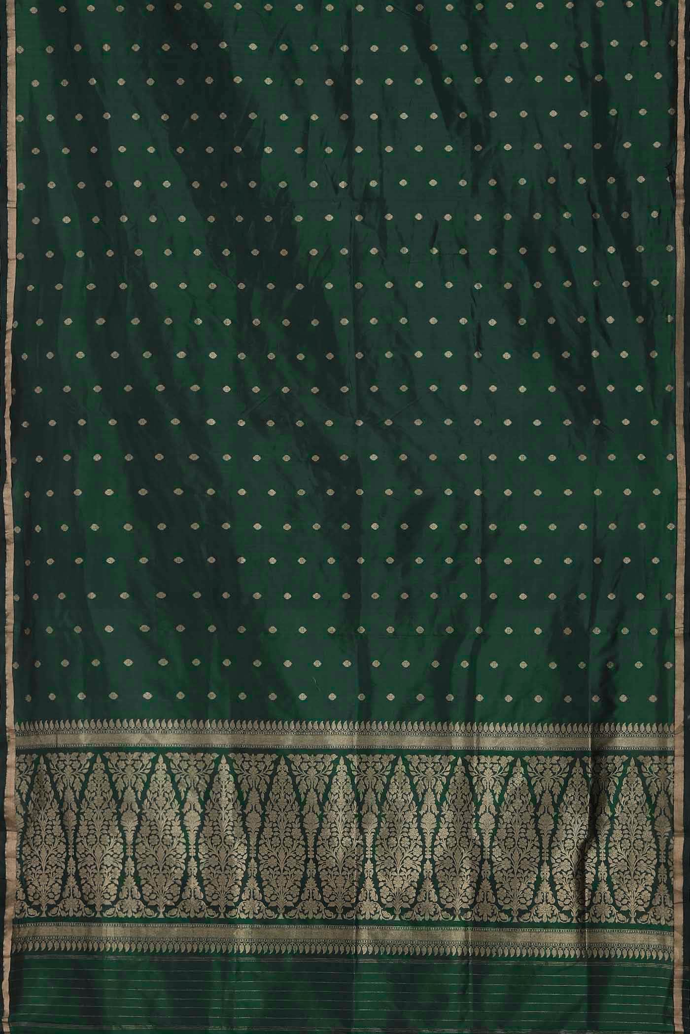 Green Banarasi Katan Silk Saree