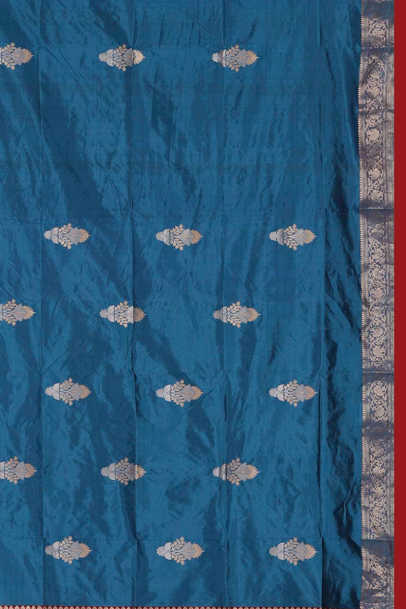 Blue Banarasi Katan Silk Saree
