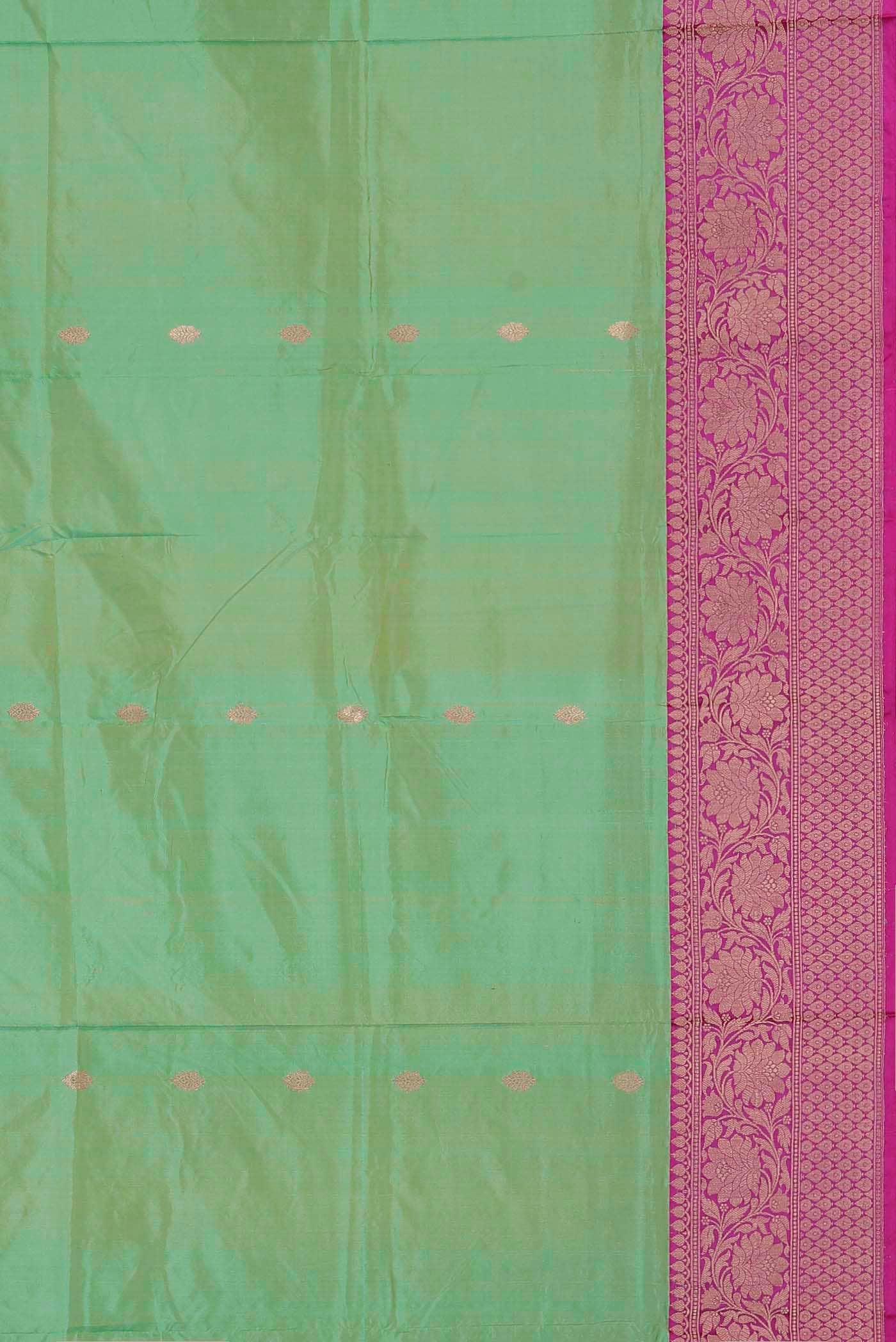 Green Banarasi Katan Silk Saree