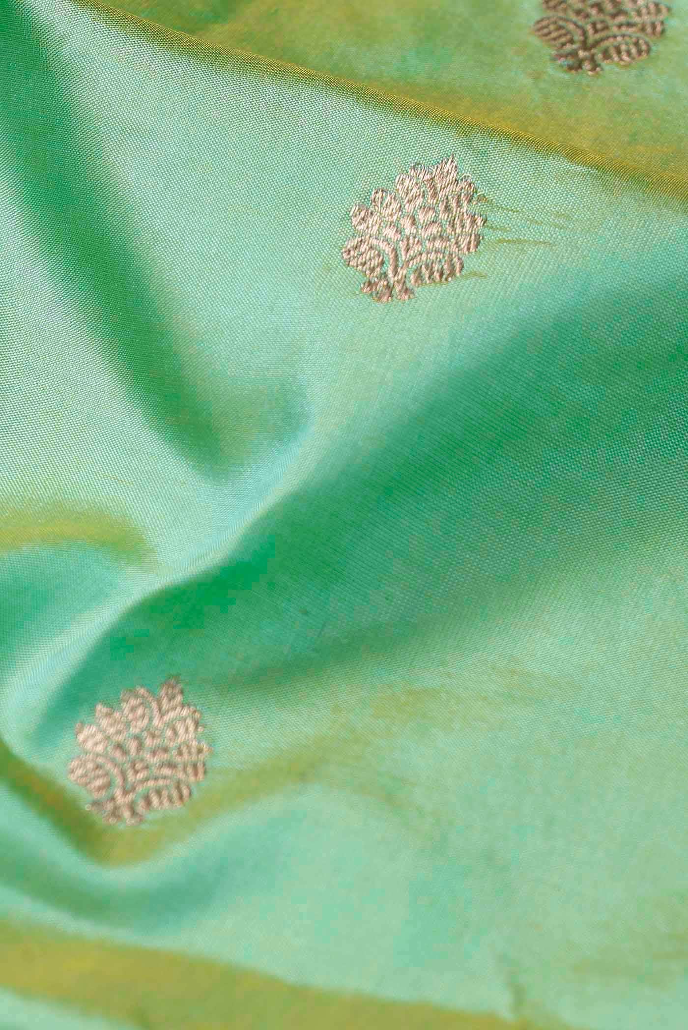 Green Banarasi Katan Silk Saree