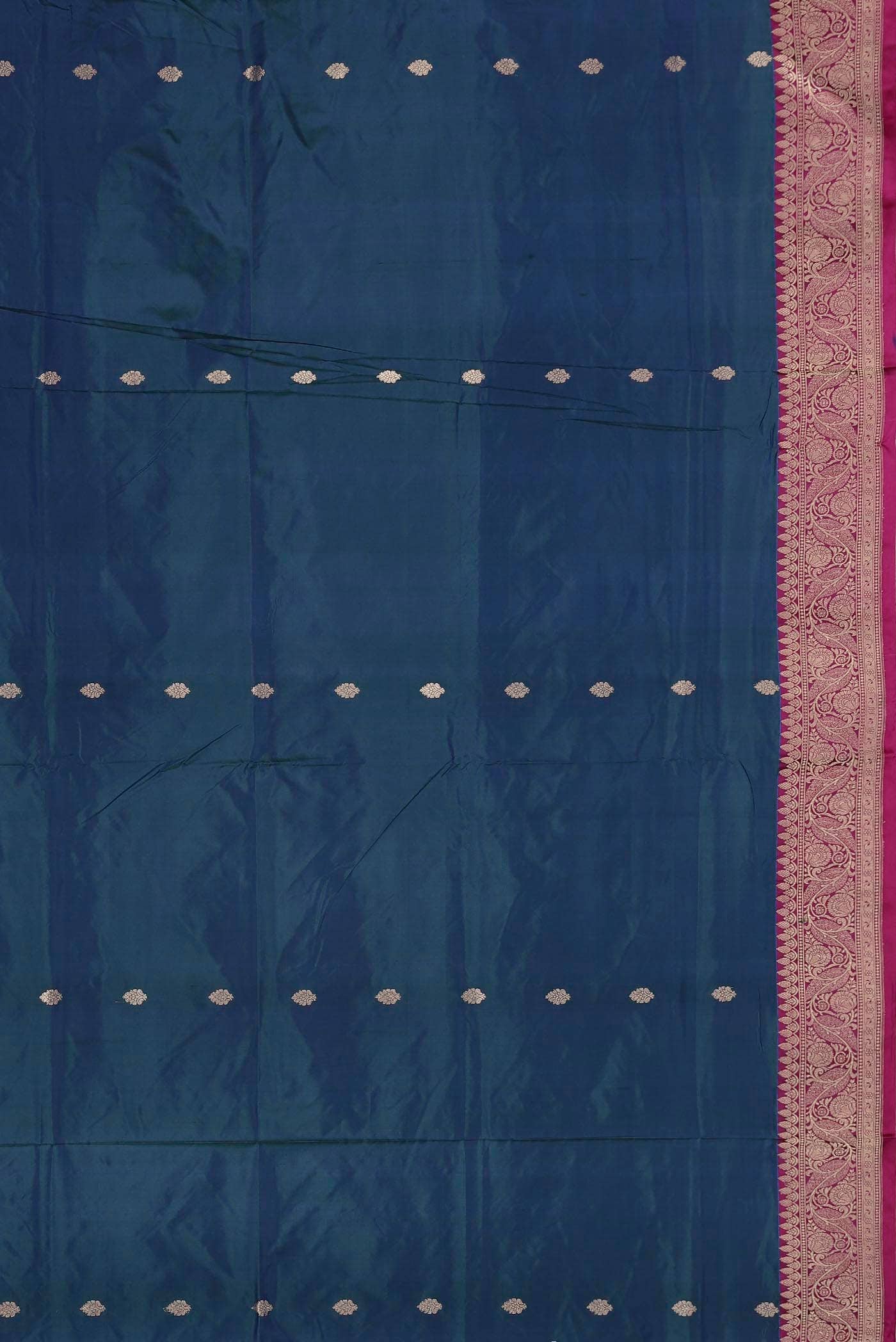 Blue Banarasi Katan Silk Saree