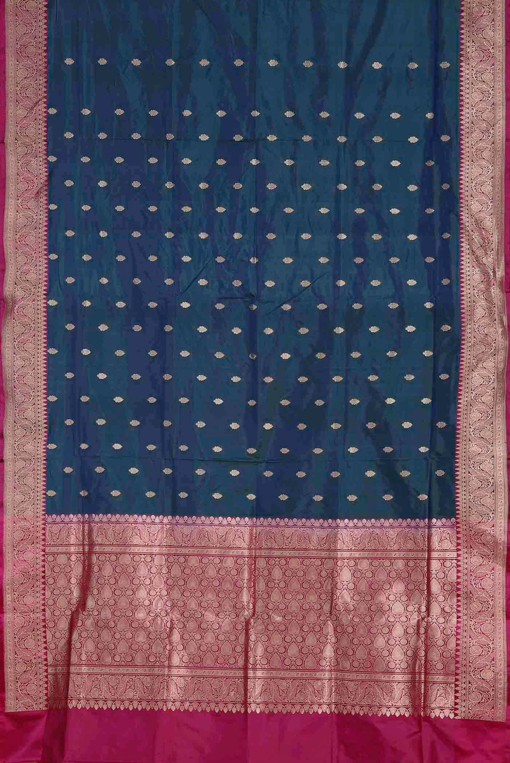Blue Banarasi Katan Silk Saree