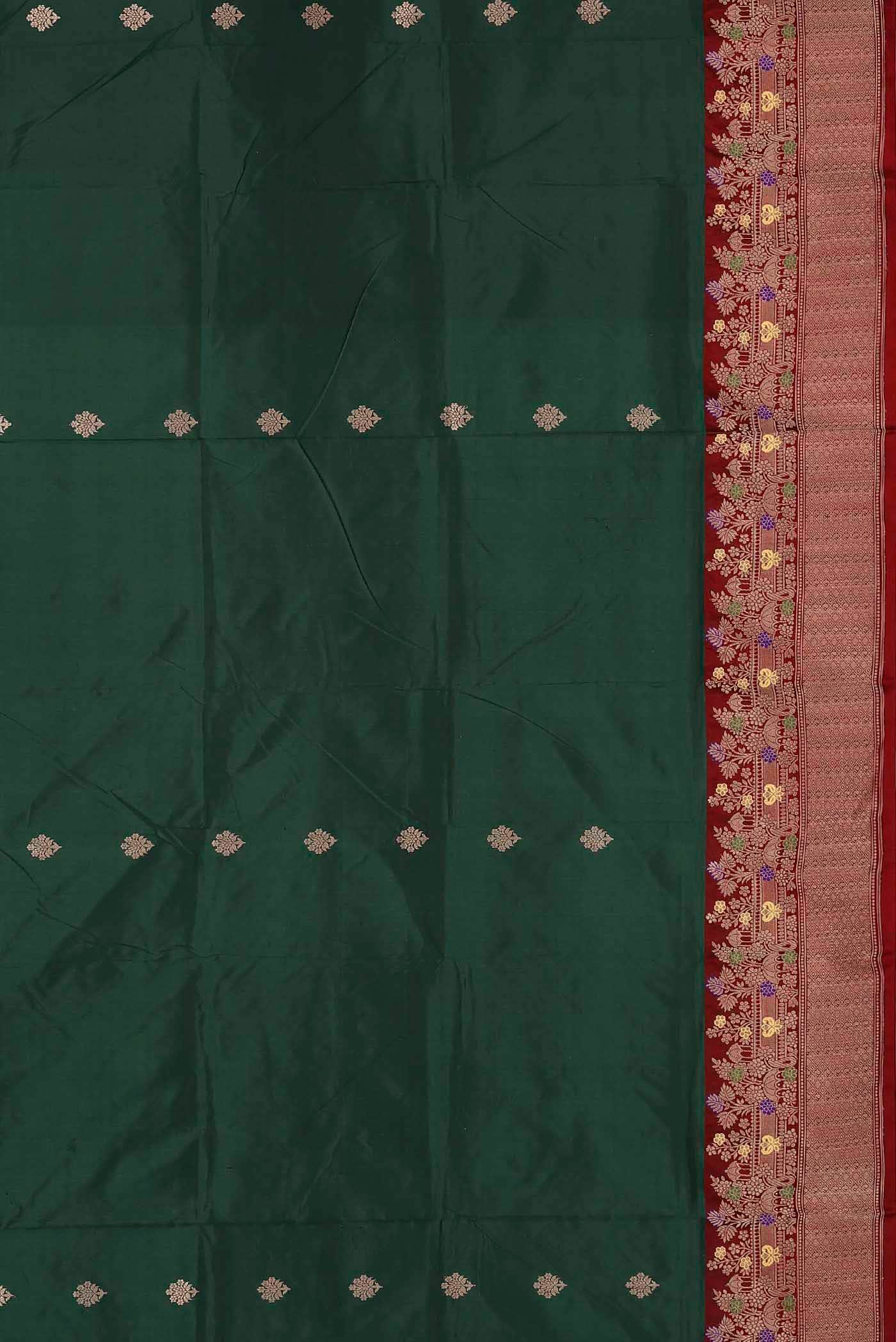 Green Banarasi Katan Silk Saree