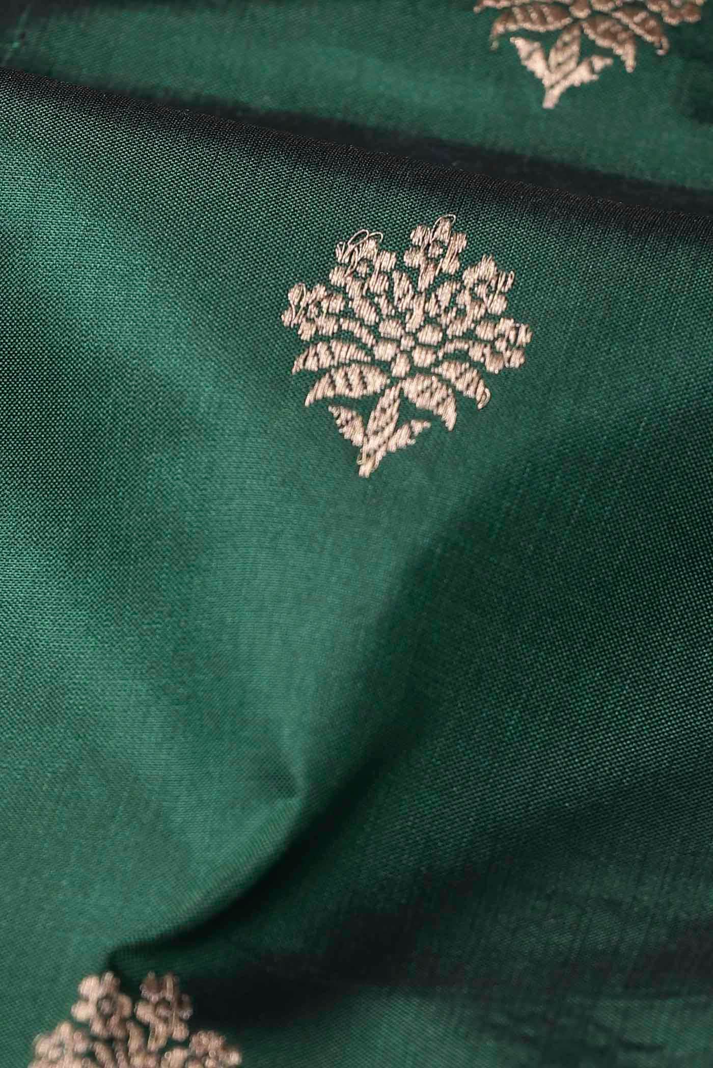 Green Banarasi Katan Silk Saree