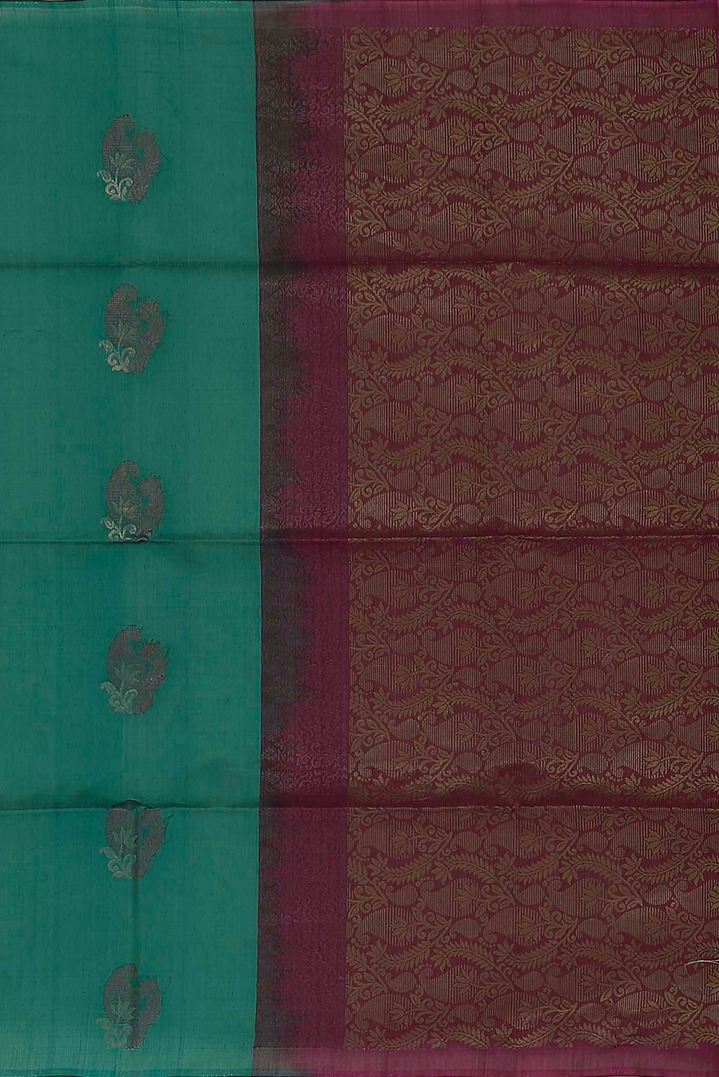 Green Silk Cotton Saree