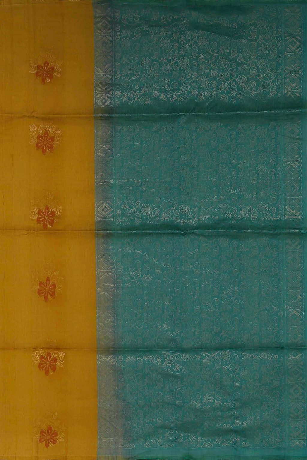 Mustard Silk Cotton Saree
