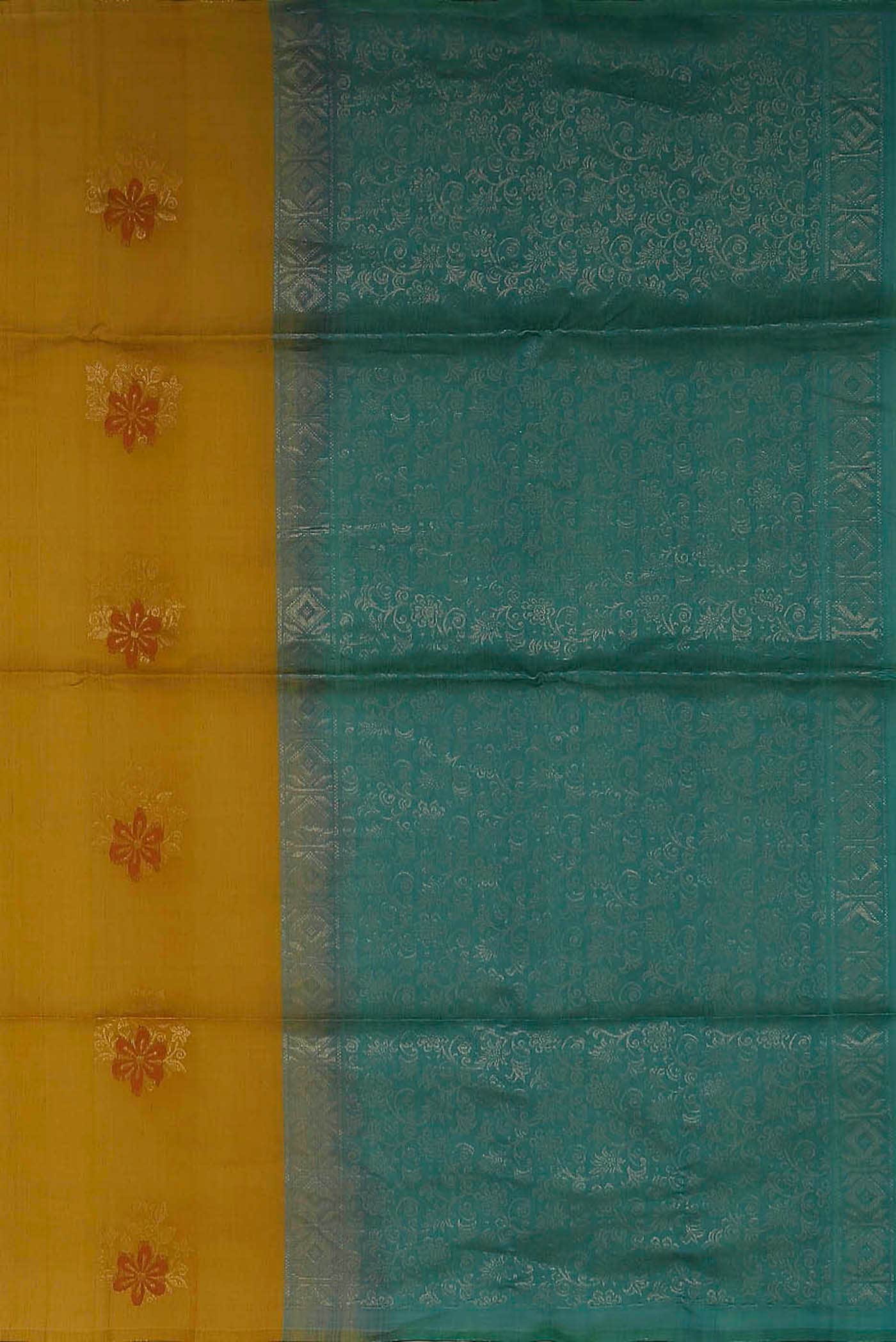 Mustard Silk Cotton Saree