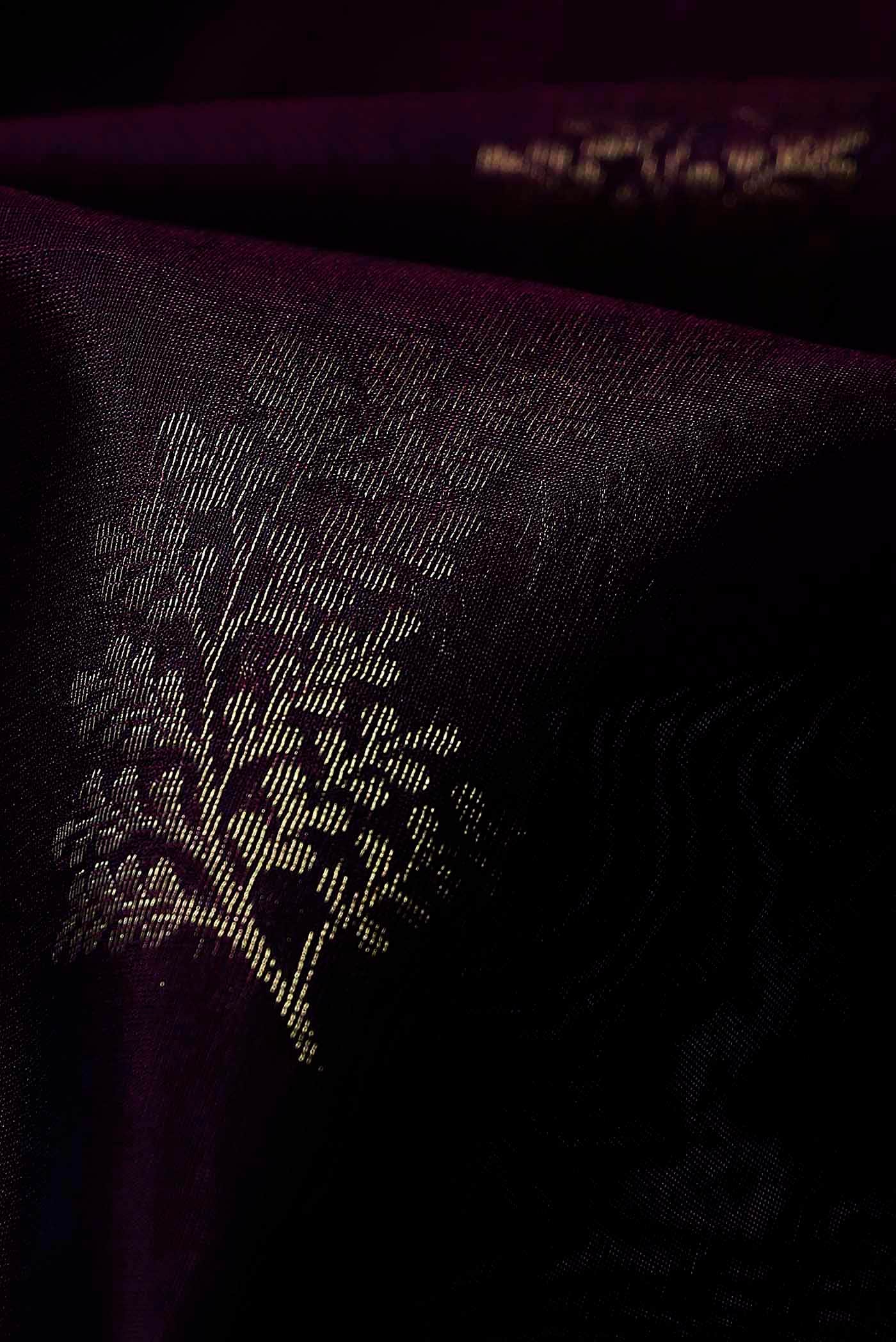 Brown Silk Cotton Saree