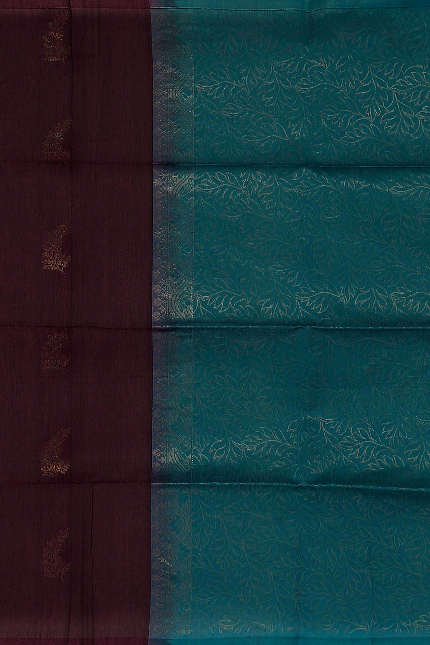 Brown Silk Cotton Saree