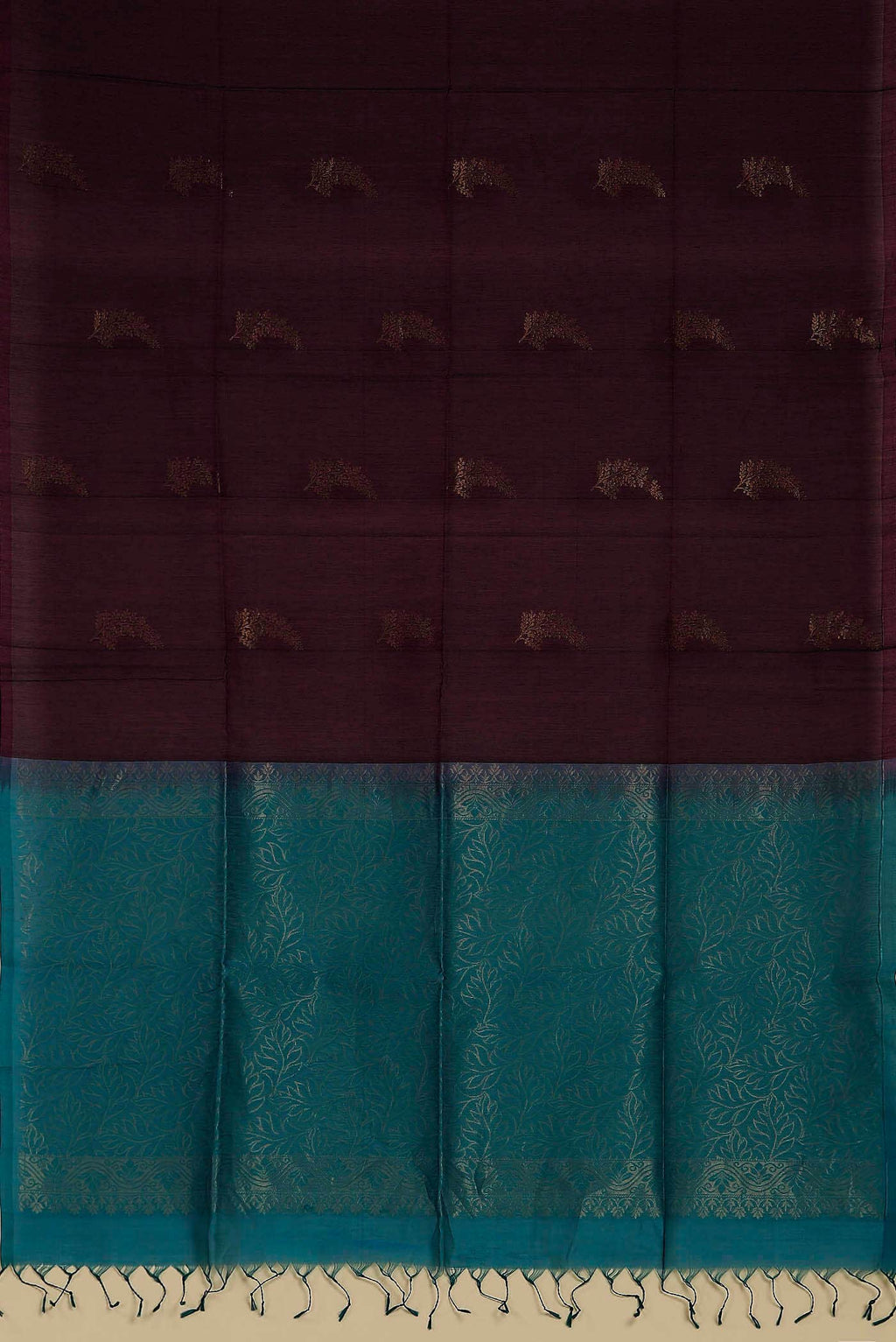 Brown Silk Cotton Saree