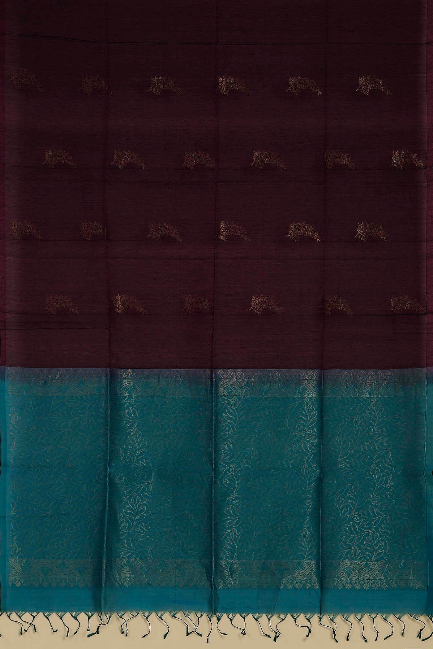 Brown Silk Cotton Saree