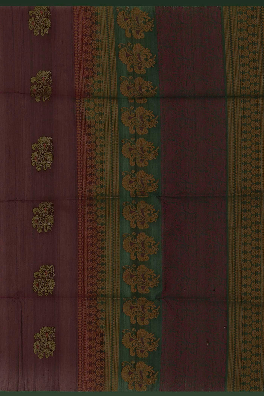 Brown Silk Cotton Saree