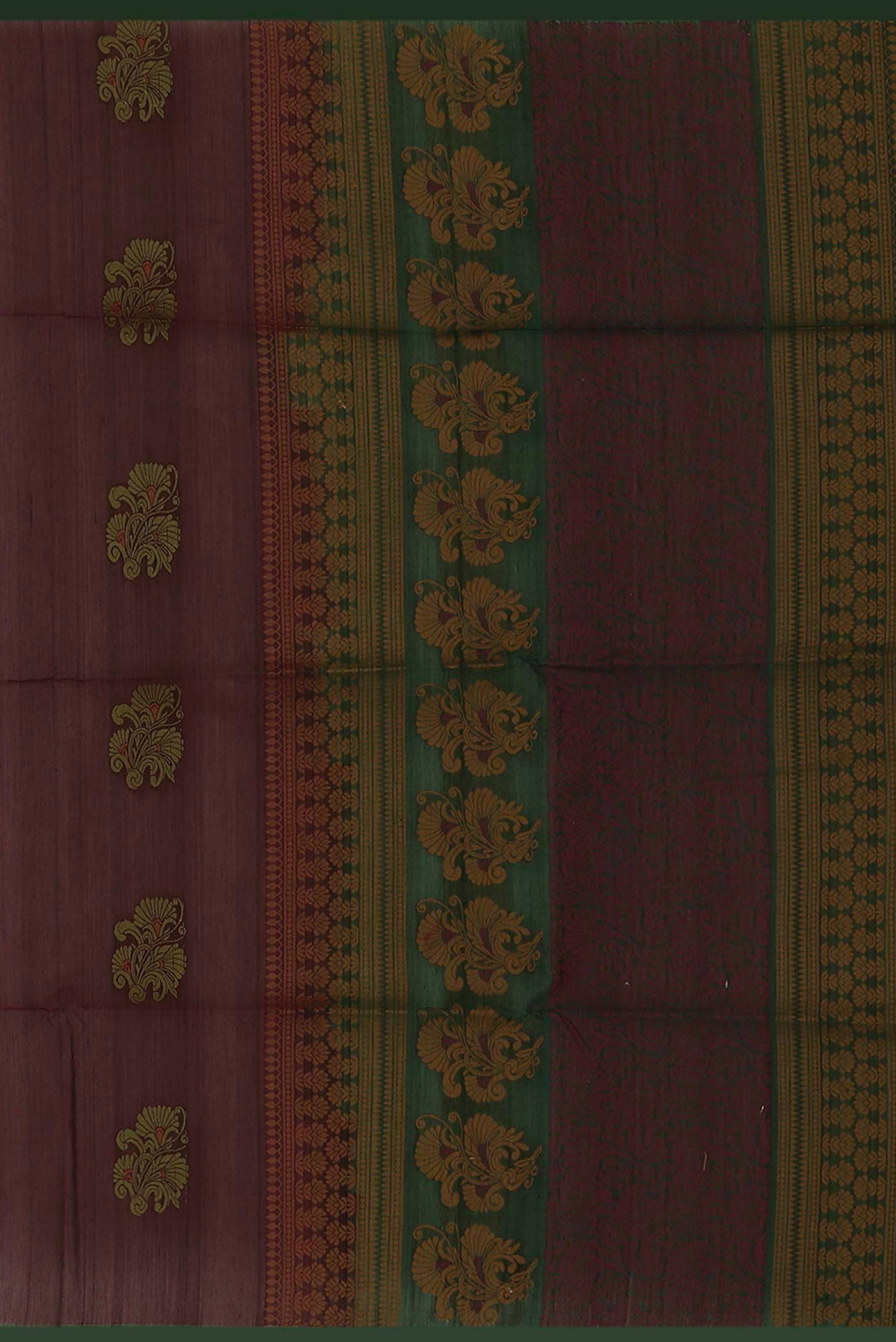 Brown Silk Cotton Saree