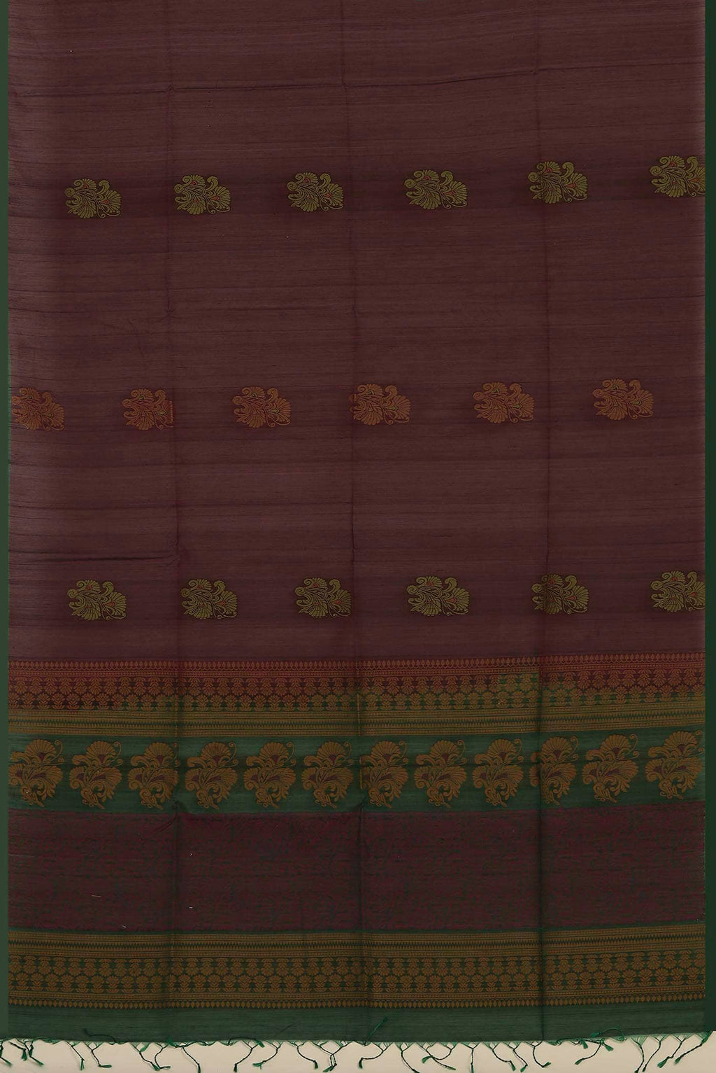 Brown Silk Cotton Saree