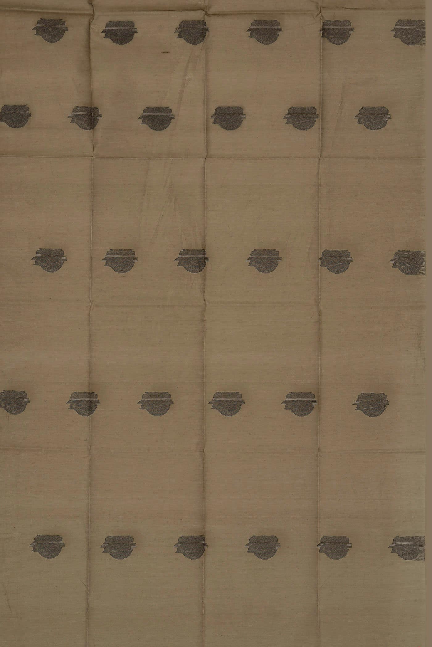 Beige Silk Cotton Saree