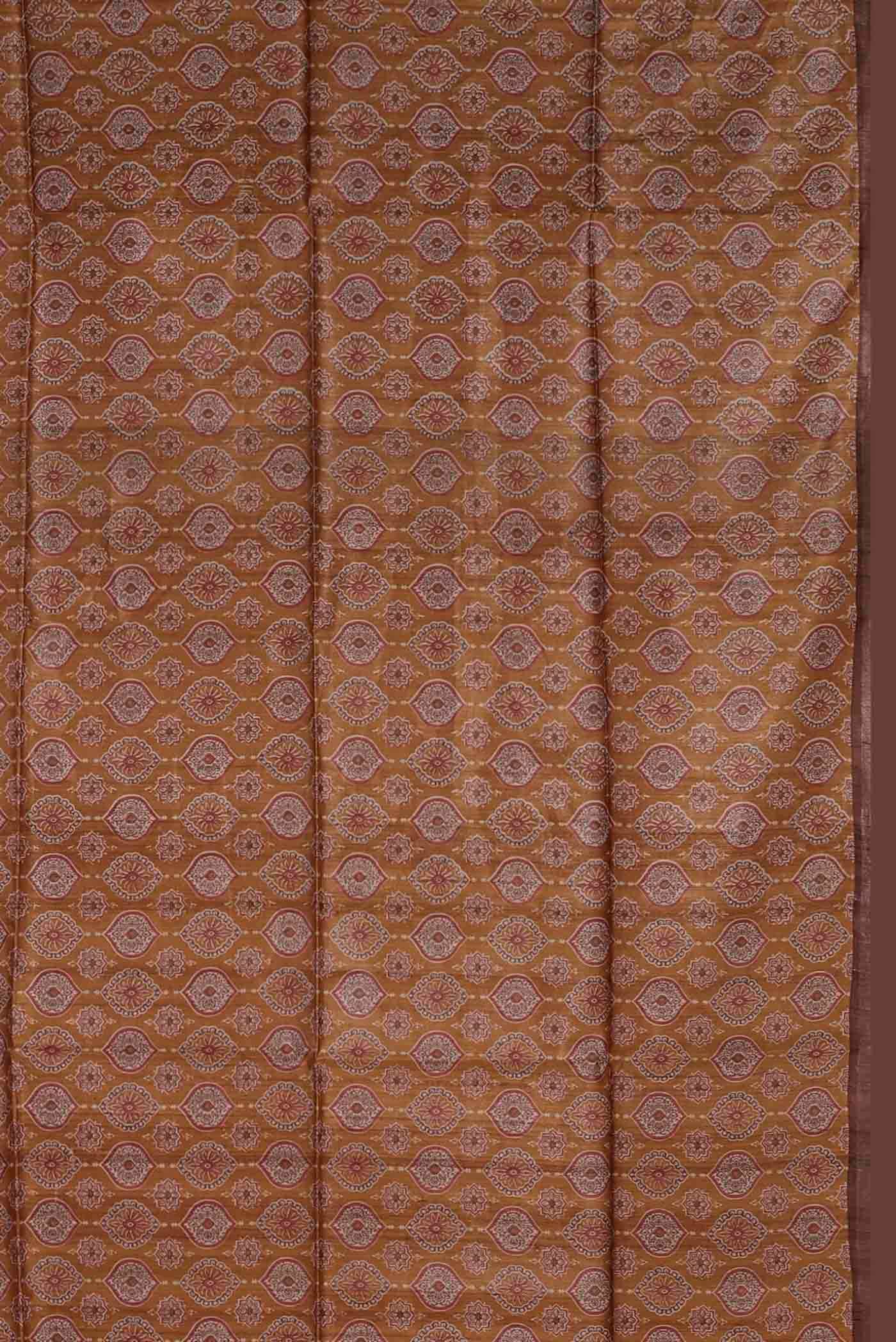 Yellow Bhagalpuri Tussar Silk Saree