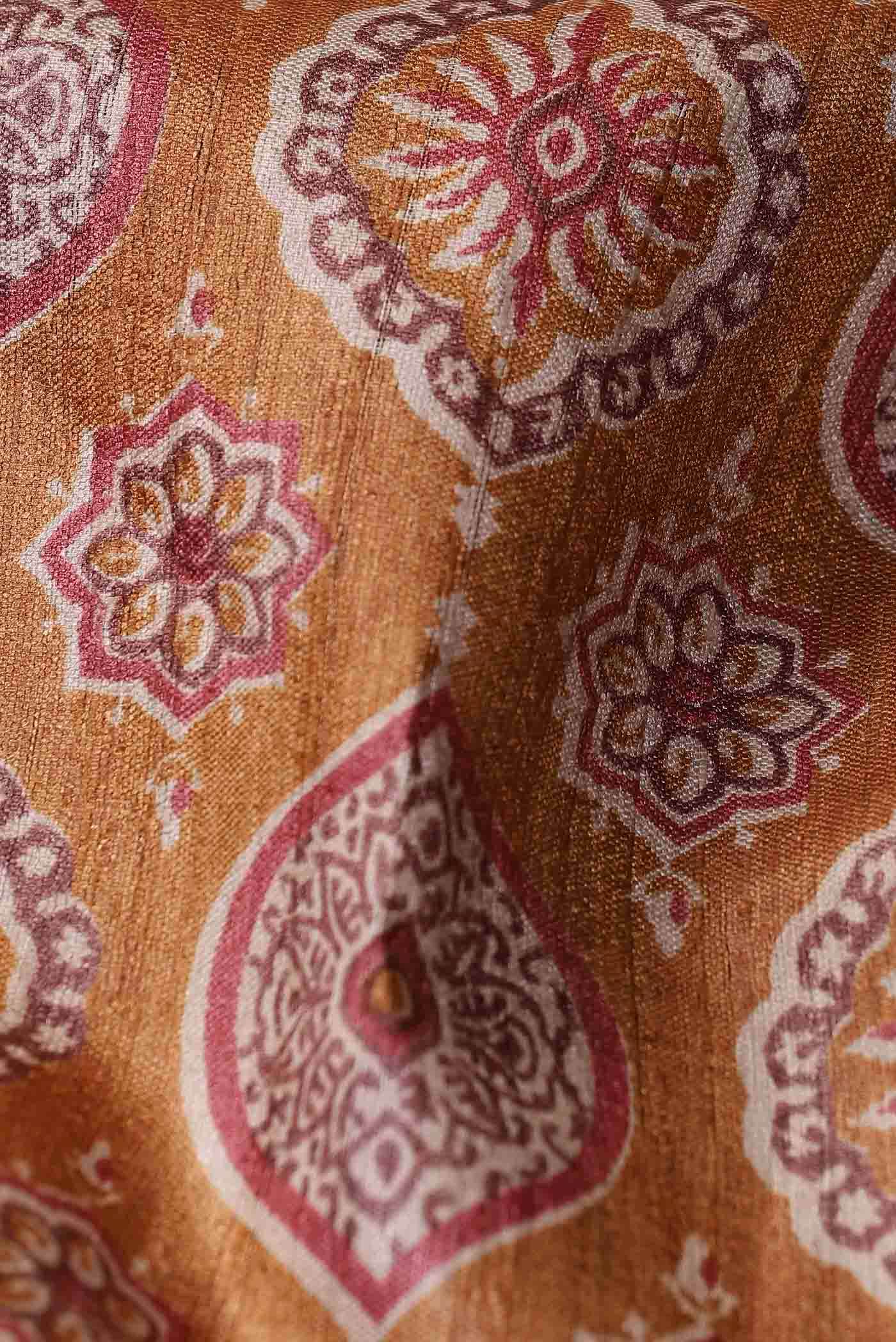 Yellow Bhagalpuri Tussar Silk Saree