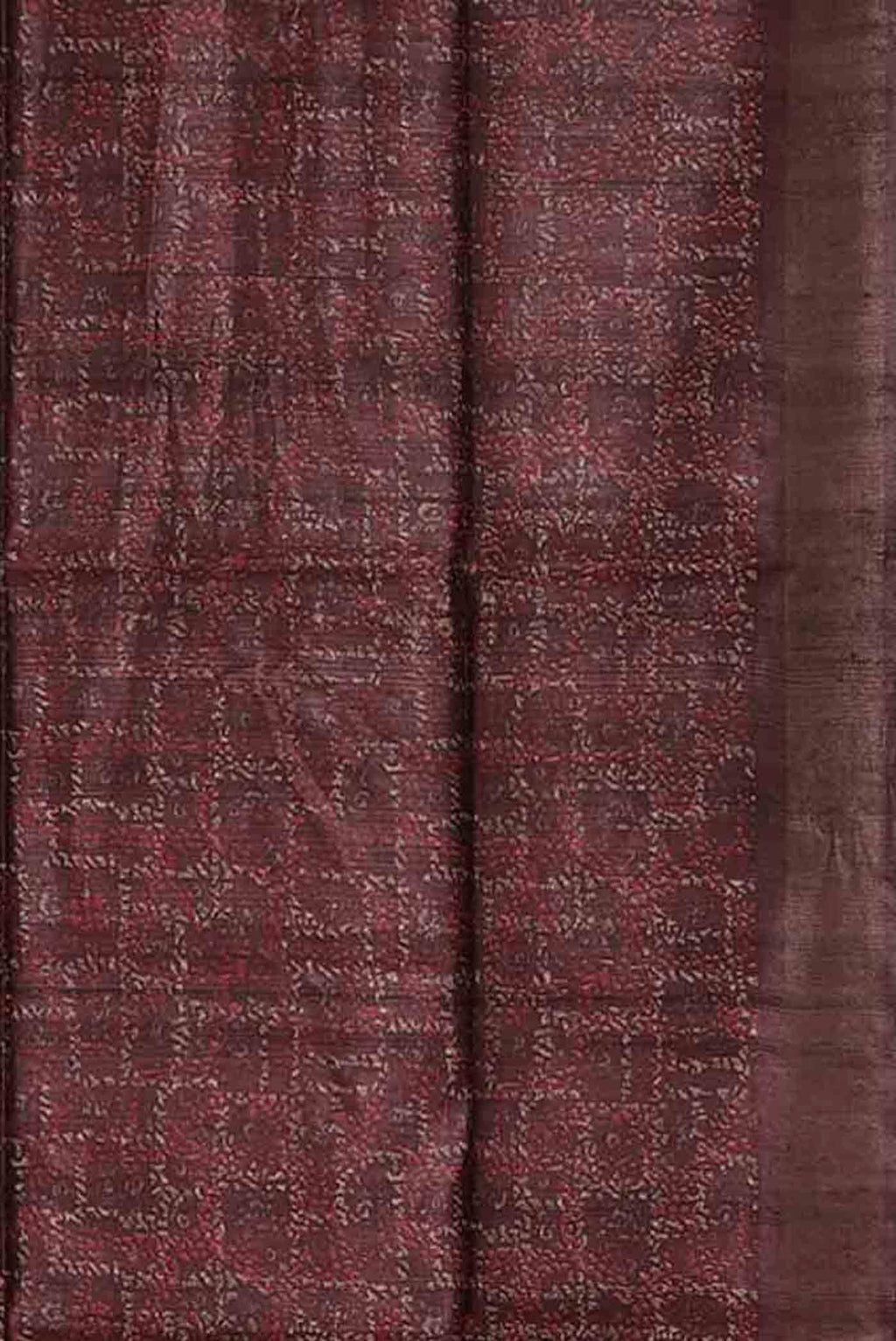 Brown Bhagalpuri Tussar Silk Saree