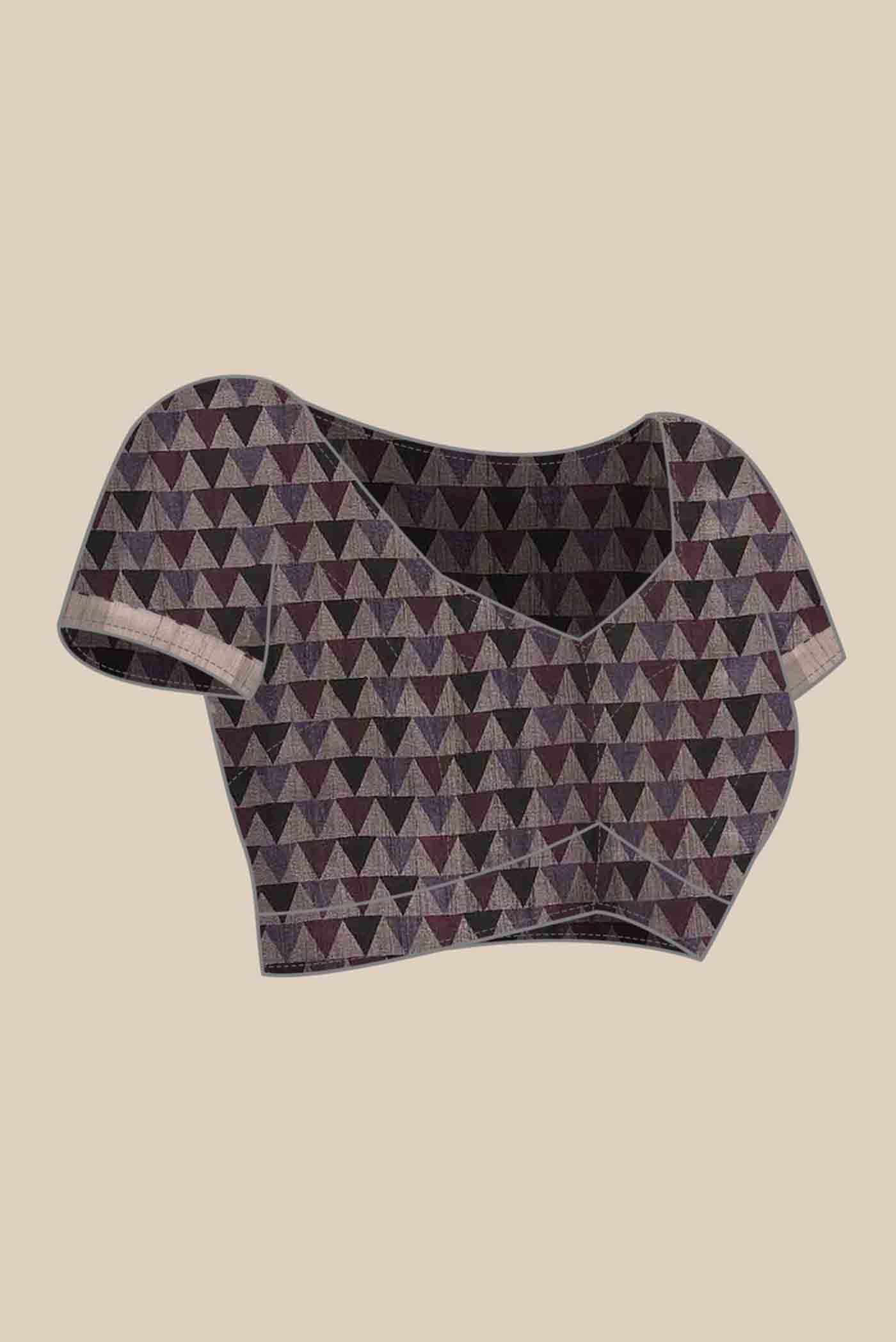 Black Tussar Silk Saree