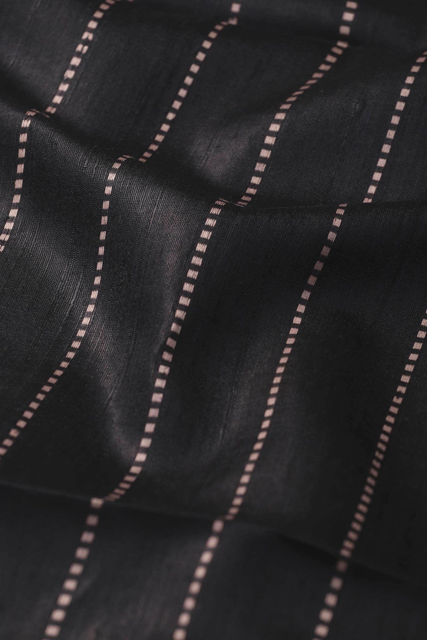 Black Tussar Silk Saree
