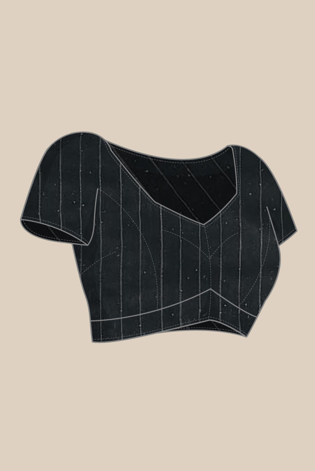 Black Tussar Silk Saree