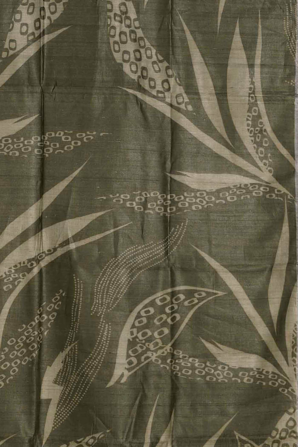 Green Bhagalpuri Tussar Silk Saree