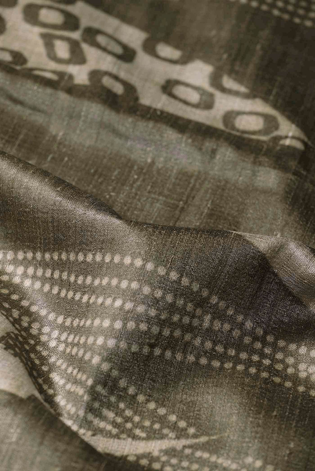 Green Bhagalpuri Tussar Silk Saree