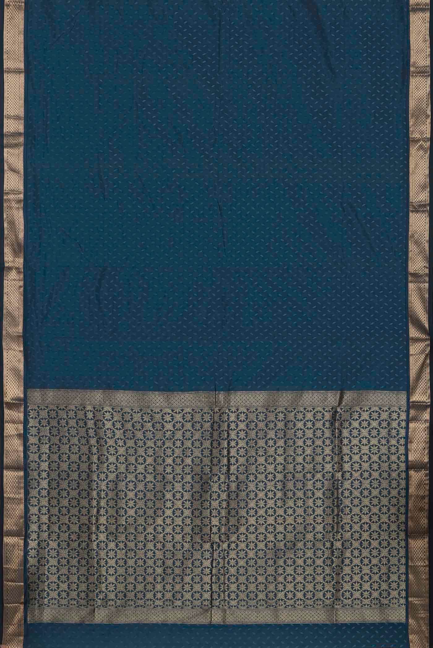 Blue Blended Bangalore Silk Saree