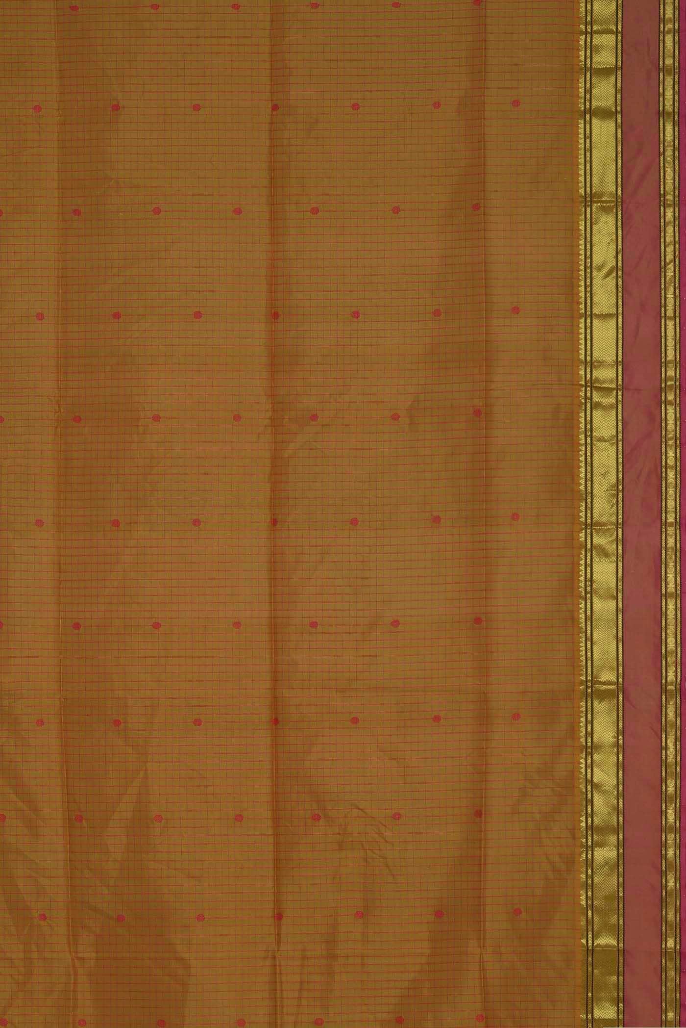 Mustard Silk Cotton Saree