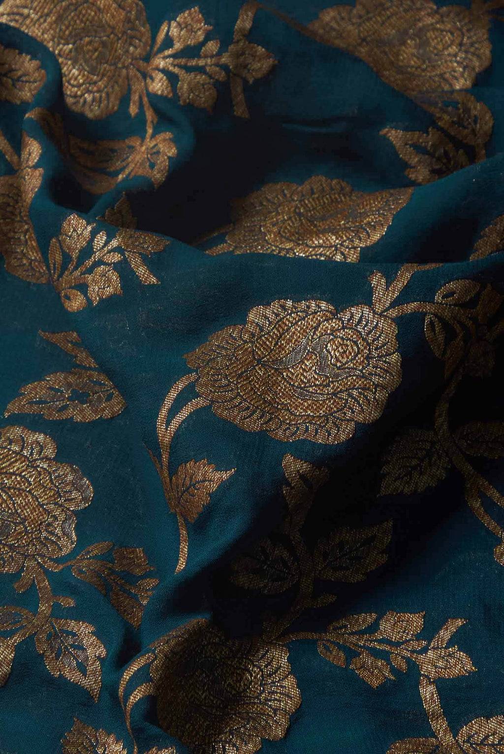 Blue Banarasi Georgette Saree