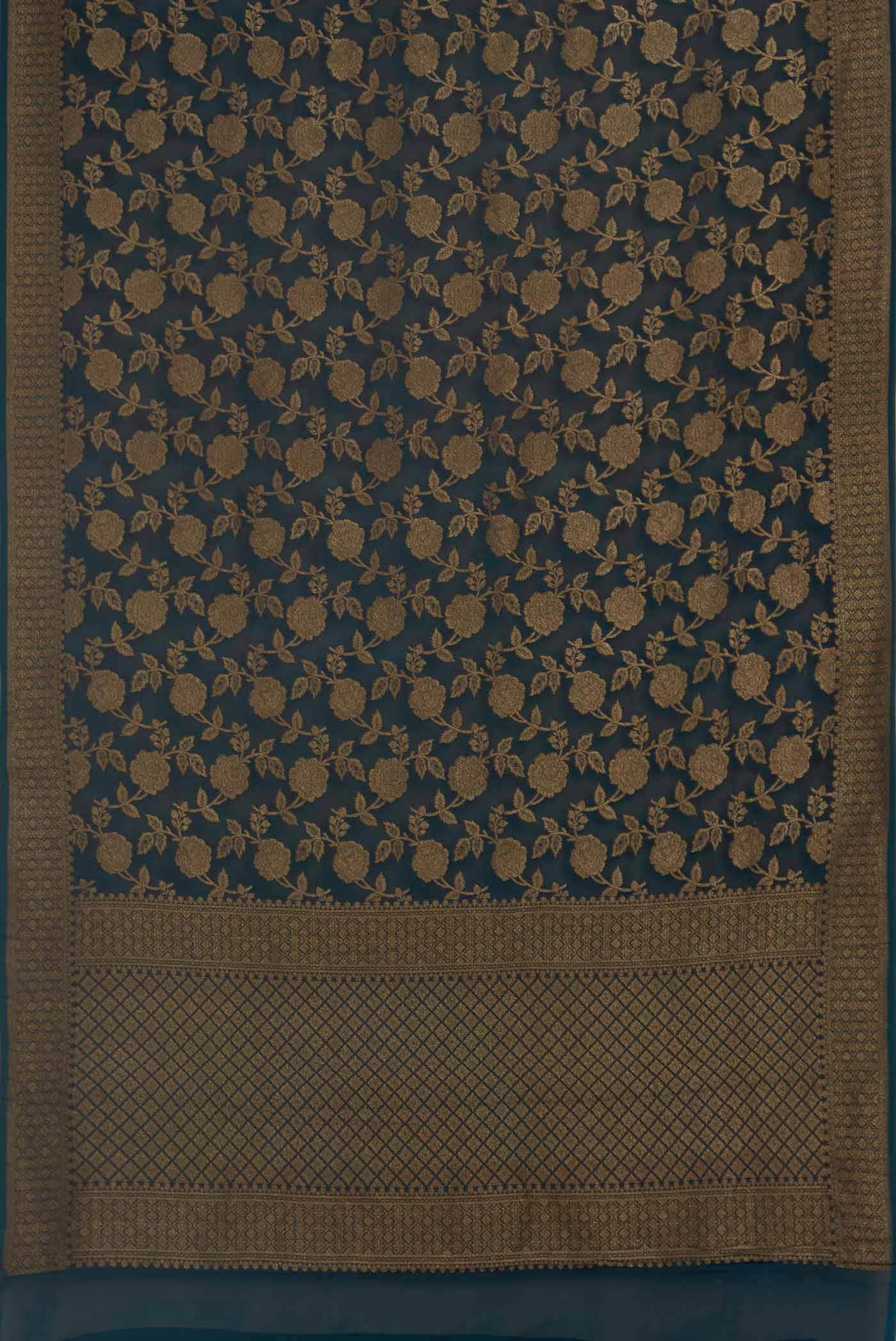 Blue Banarasi Georgette Saree