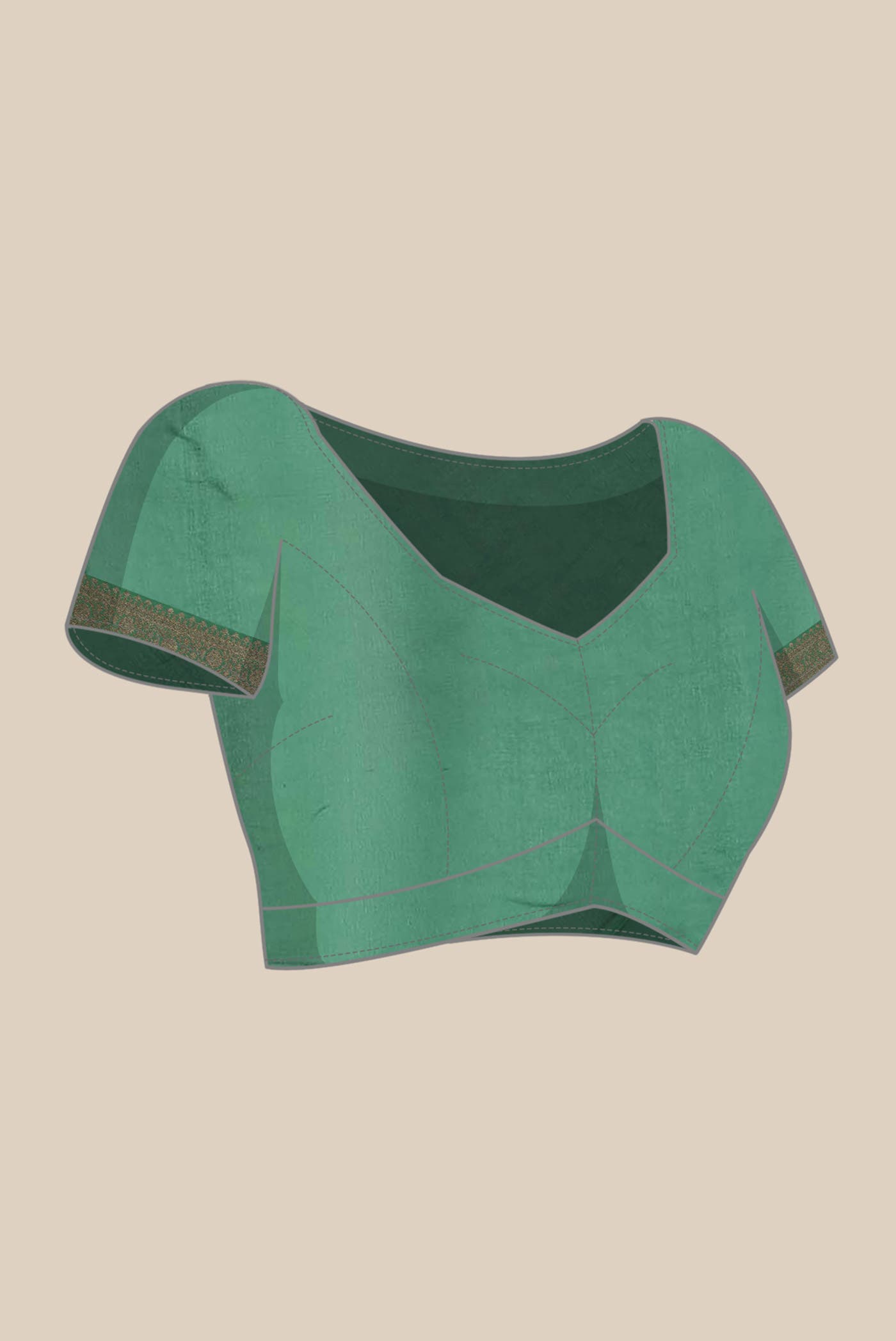 Green Banarasi Georgette Saree