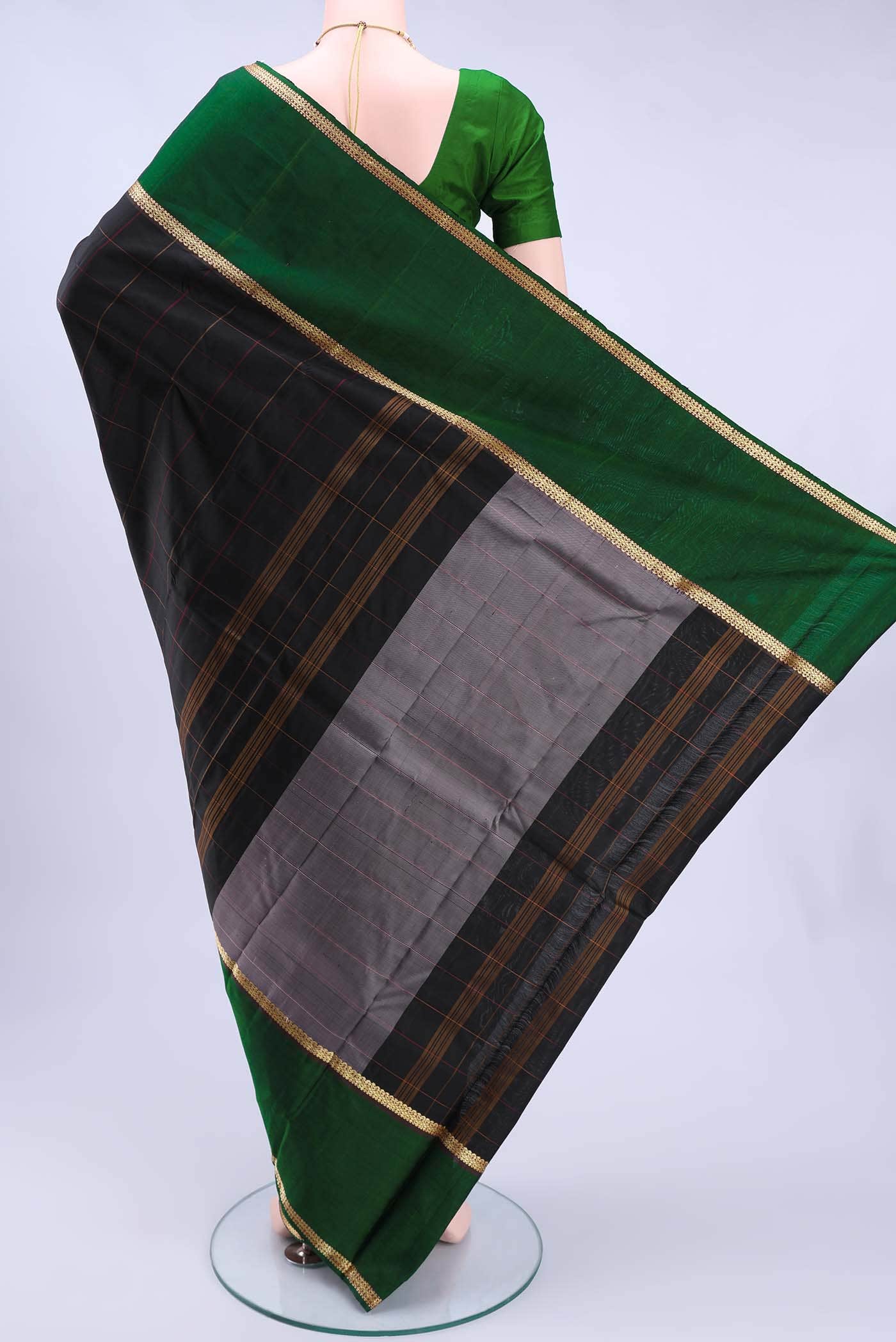Black Nangavalli Silk [ Salem ] Saree