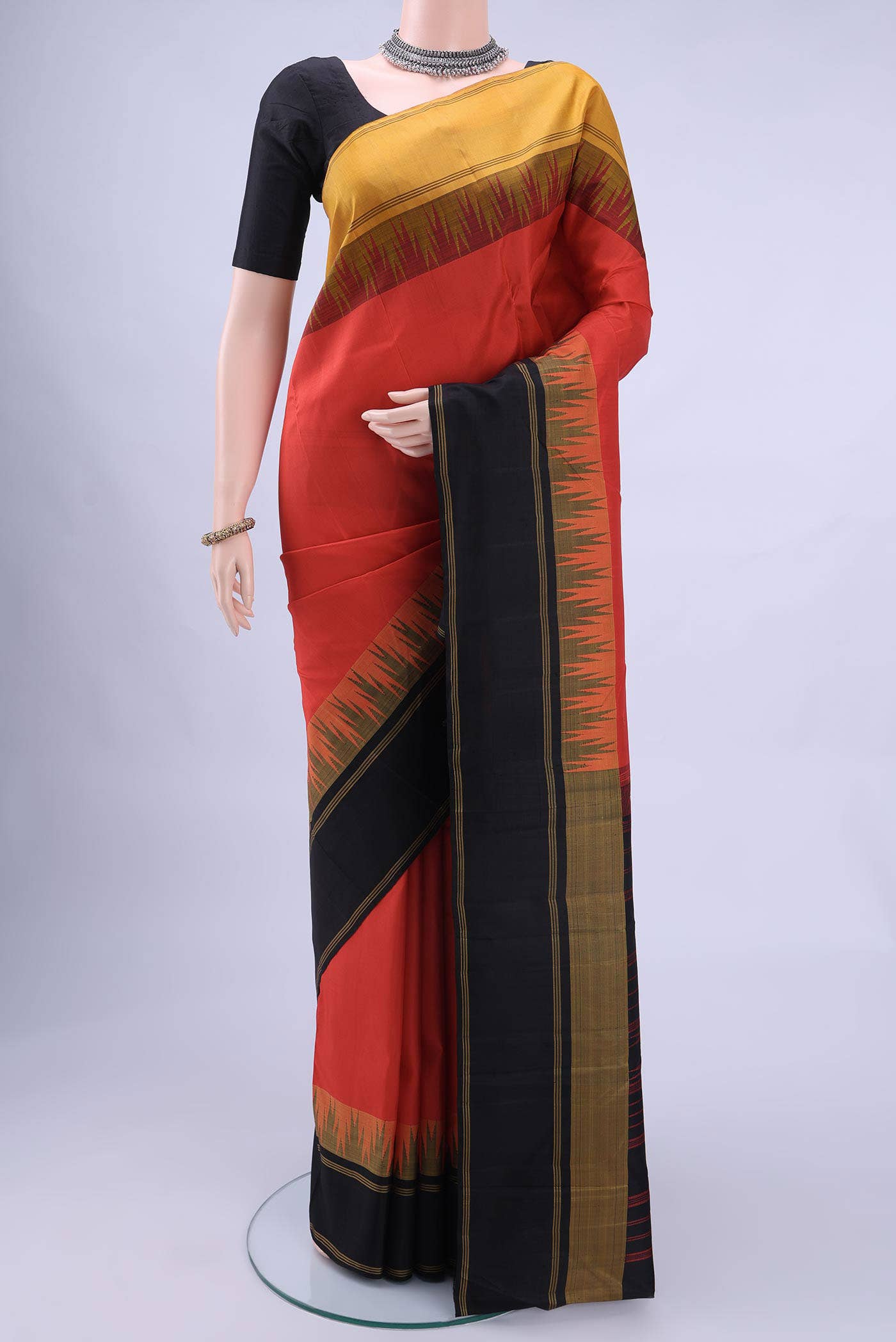 Imperial Red Kanchipuram Silk Saree