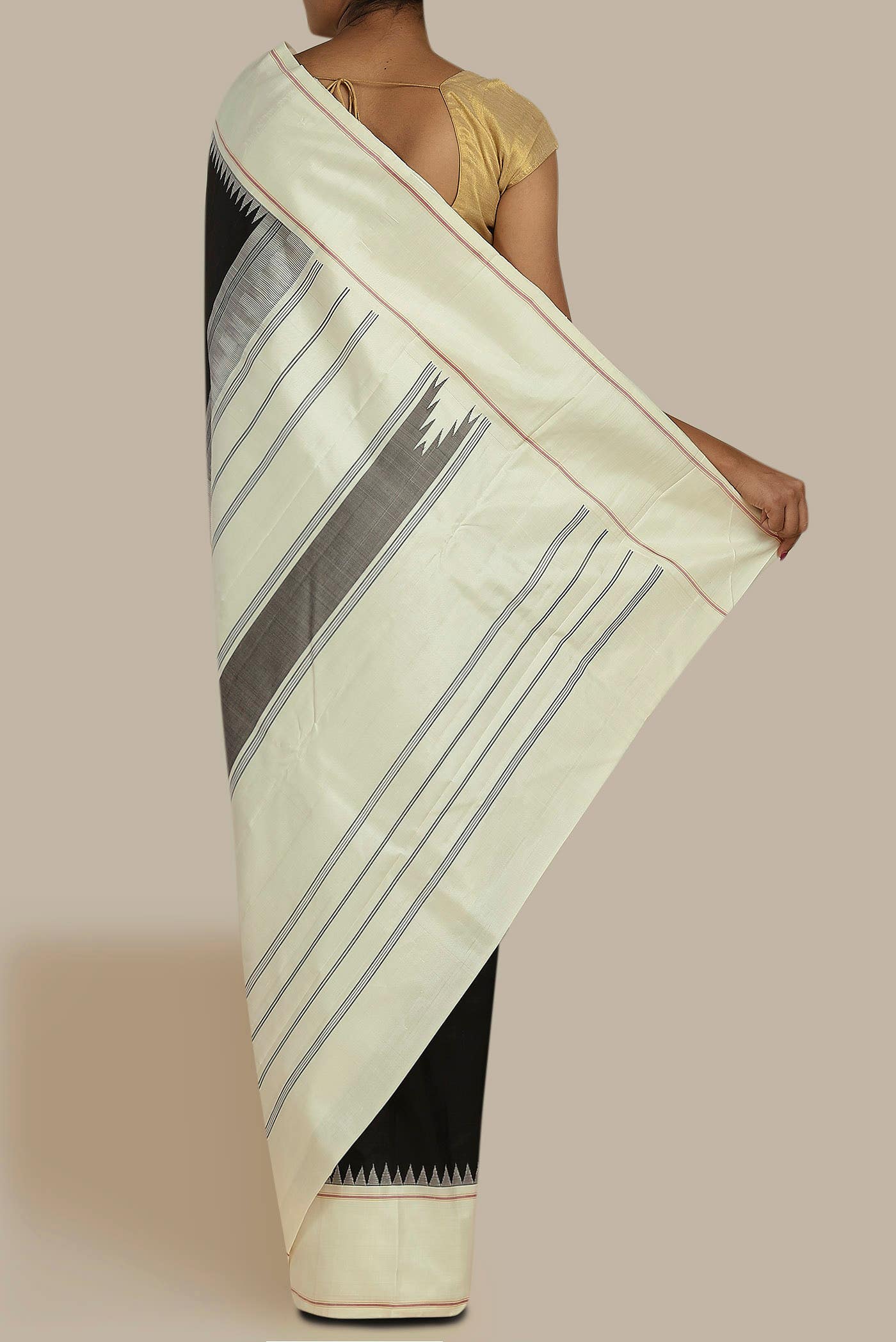 Black Kanchipuram Silk Saree
