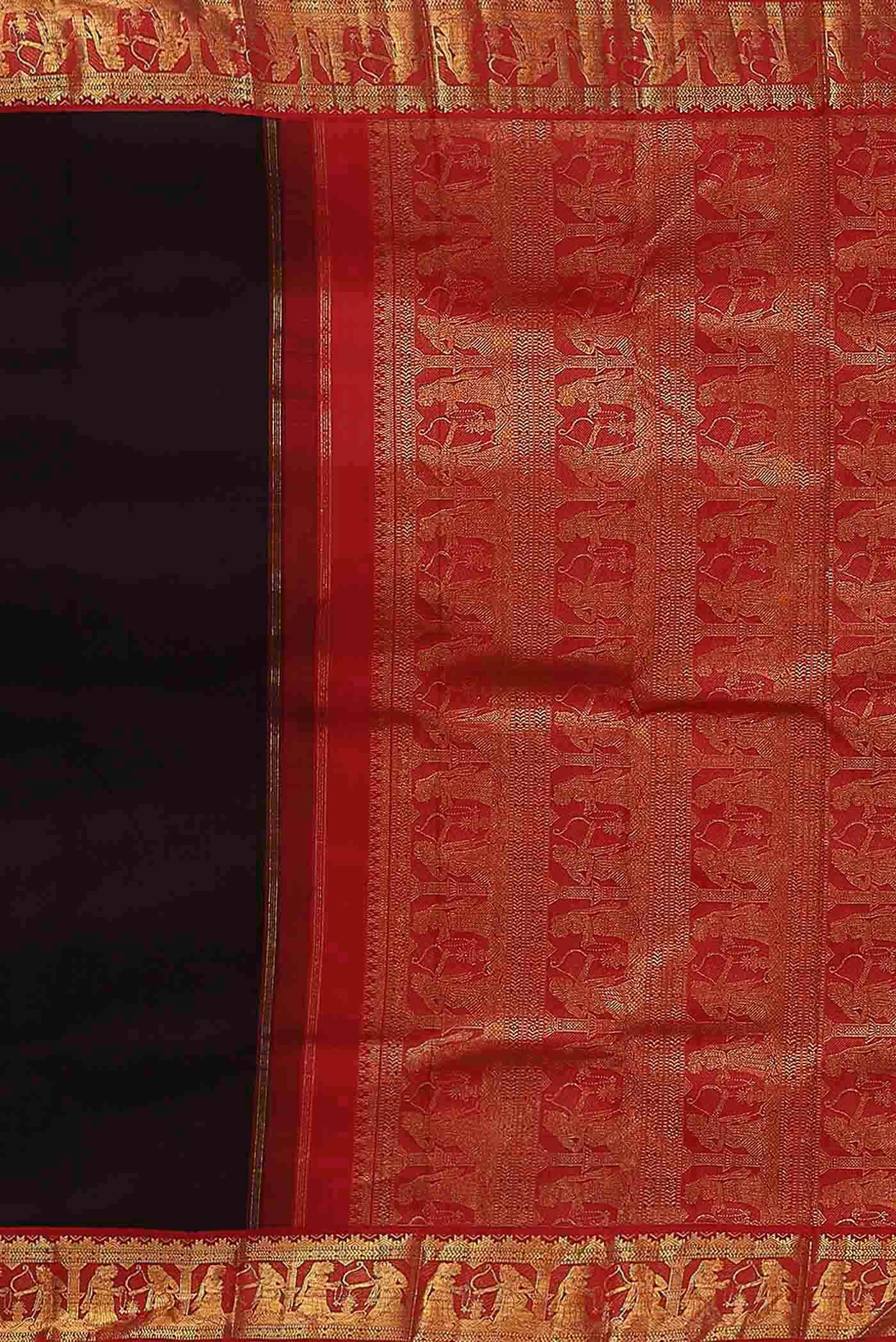 Black Kanchipuram Silk Saree