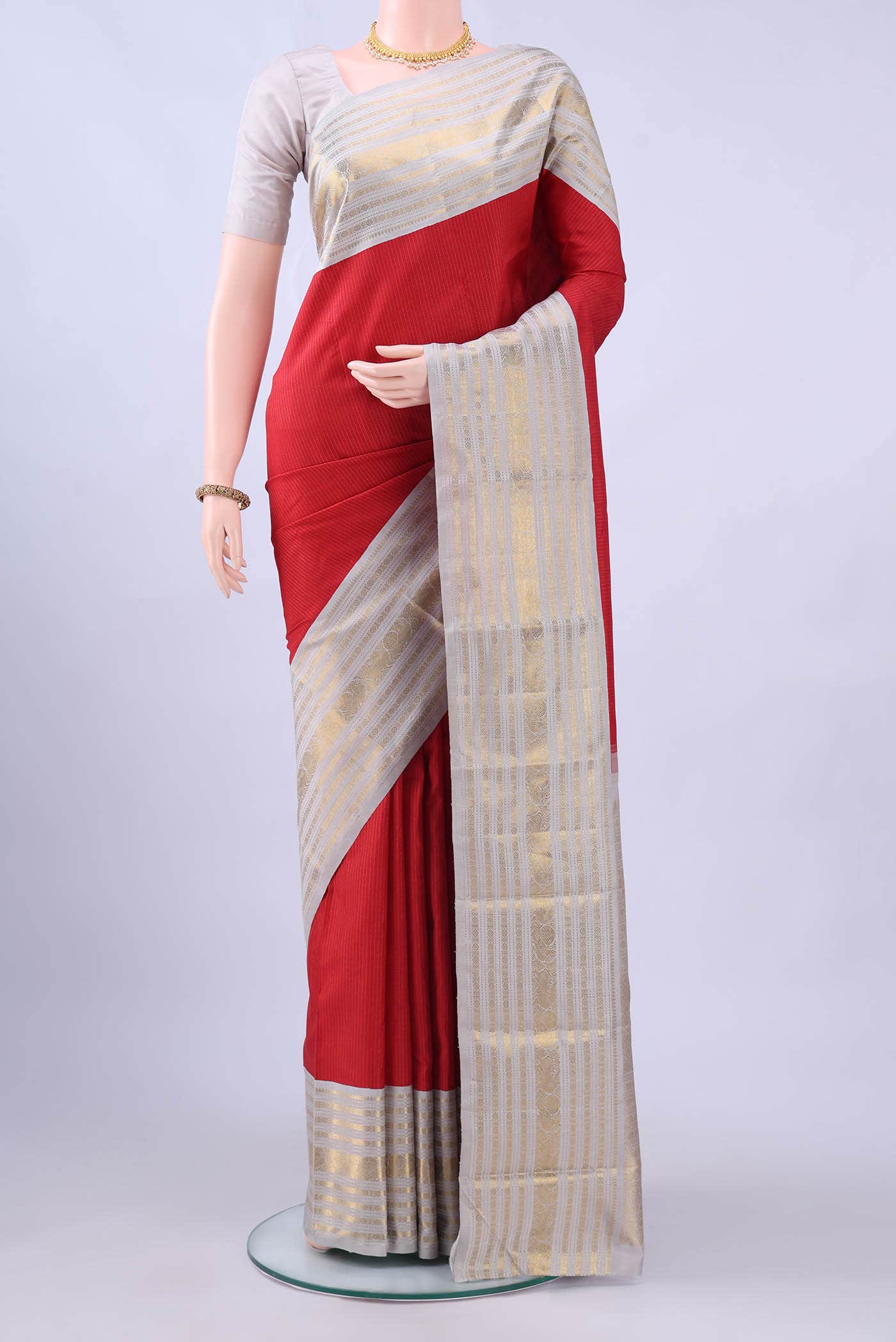 Red Kanchipuram Silk Saree