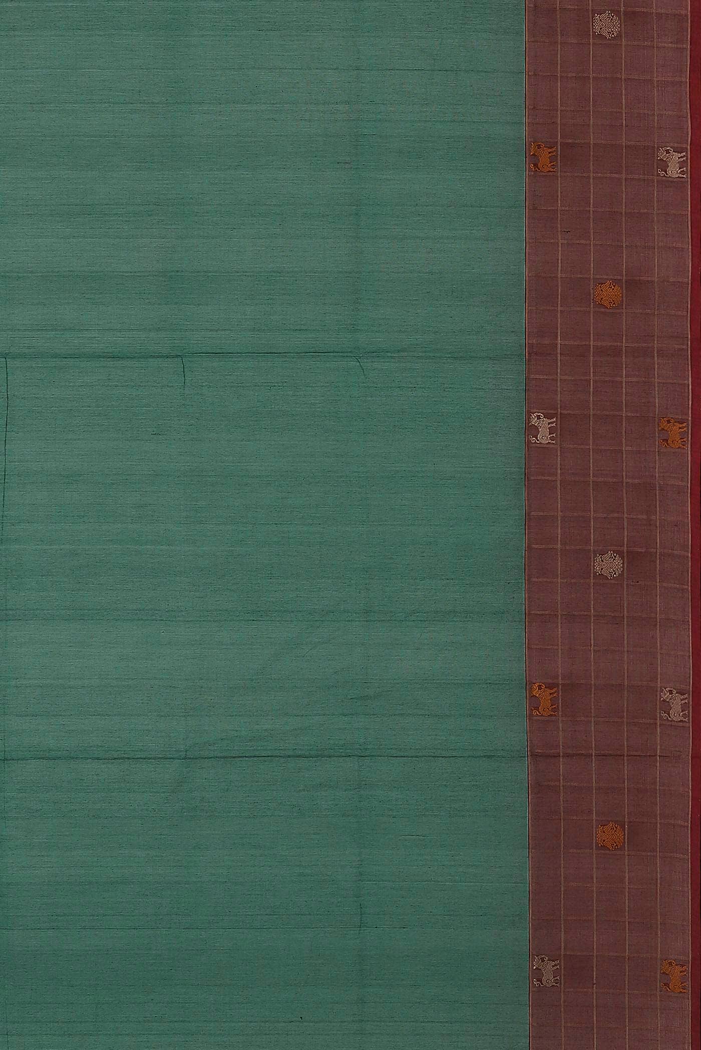 Green Coimbatore Cotton Saree