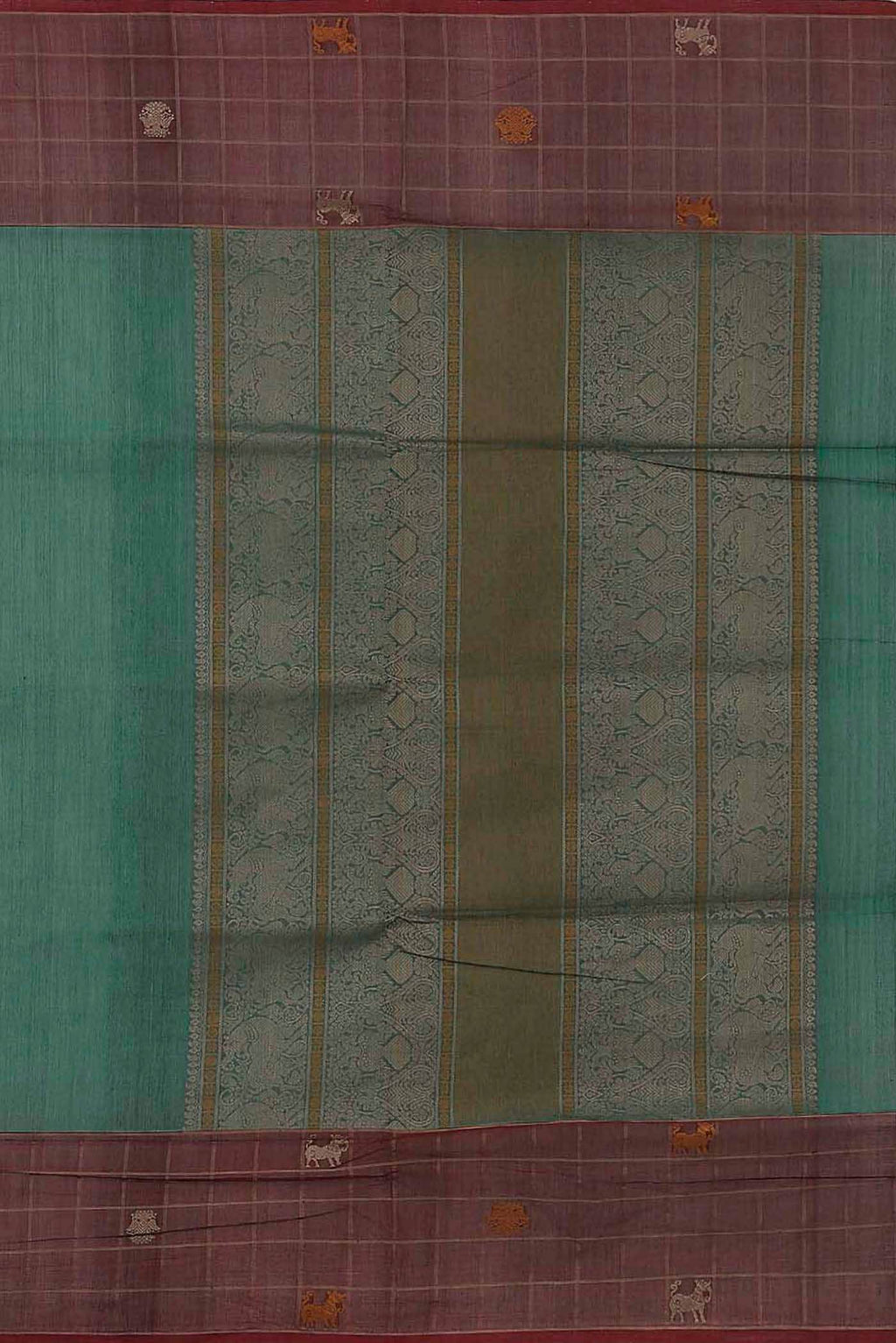 Green Coimbatore Cotton Saree