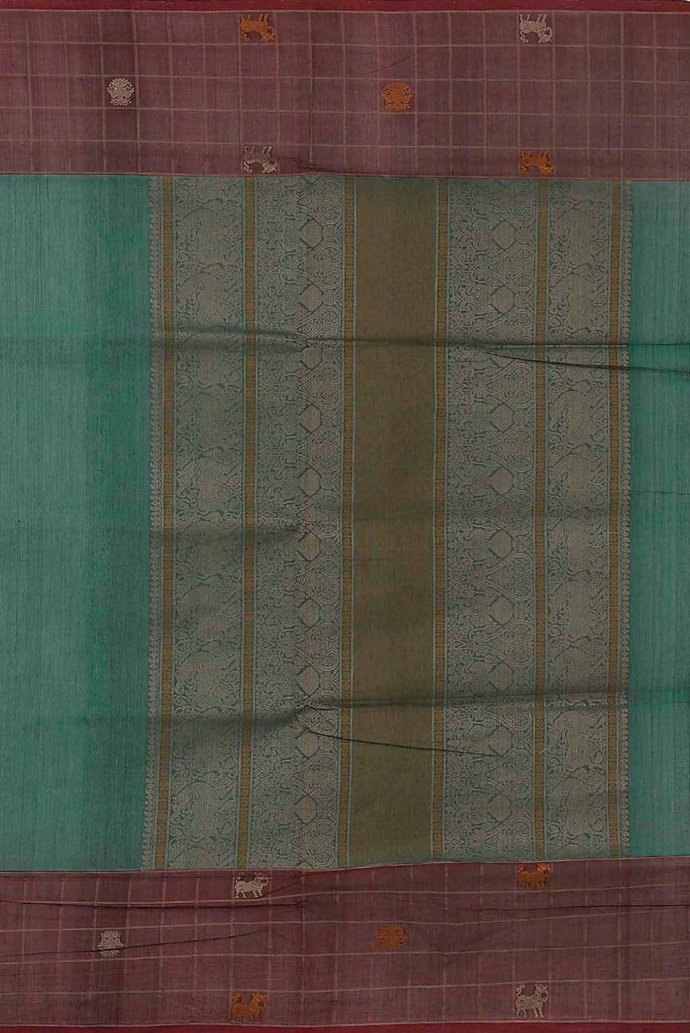 Green Coimbatore Cotton Saree
